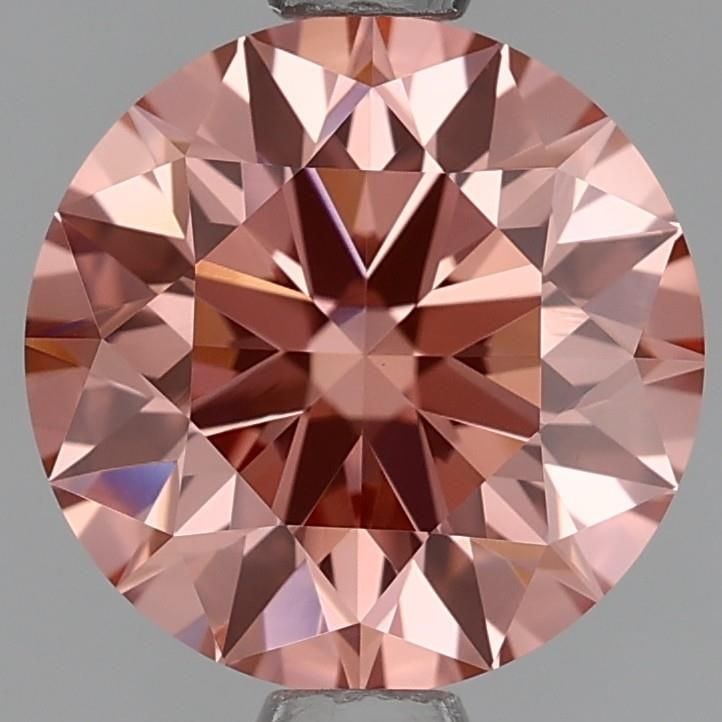 Loose Lab Diamond - Round 1.57ct Fancy Orangey Pink VVS1: Loose Lab Diamond - Round 1.57ct Fancy Orangey Pink VVS1 Experience the vibrant beauty of a lab-grown diamond, boasting an exceptional 1.57ct Fancy Orangey Pink hue that's truly one-of-a-kind. This VV