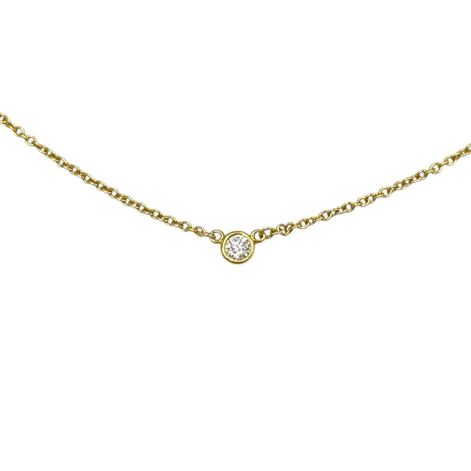 Tiffany & Co. 18K Yellow Gold Necklace by the Yard with Diamonds for Women: Tiffany & Co. 18K Yellow Gold Necklace by the Yard with Diamonds for Women Elevate your style with this stunning 18K yellow gold necklace, adorned with diamonds that catch the light. The classic desig
