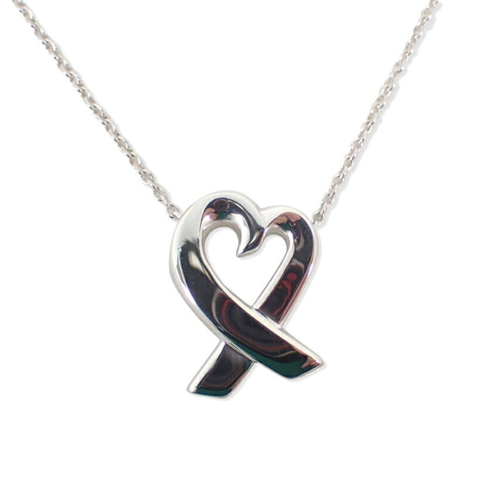 Paloma Picasso 925 Tiffany Loving Heart Pendant Necklace: Paloma Picasso 925 Tiffany Loving Heart Pendant Necklace A stunning Paloma Picasso design adorns this 925 sterling silver Tiffany necklace, showcasing a delicate loving heart pendant that adds a touch