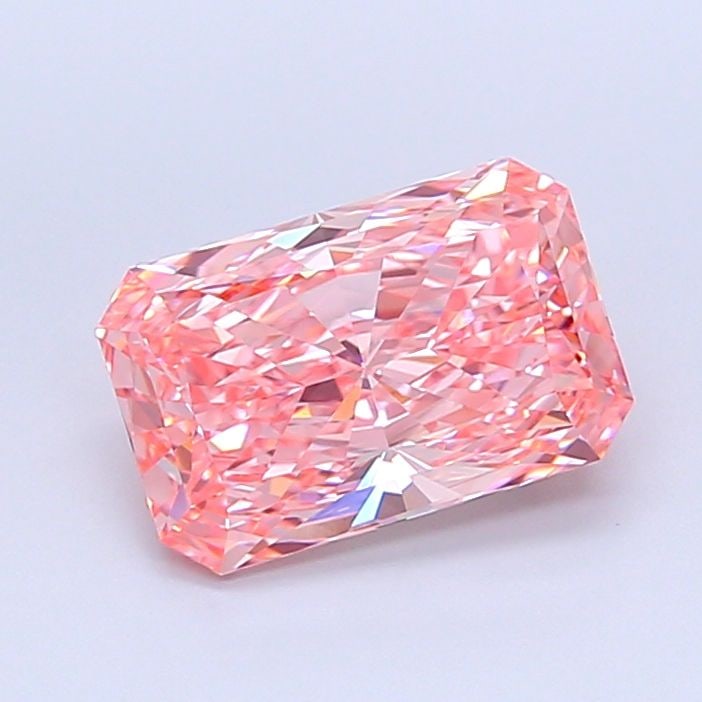 IGI Radiant 3.02ct Fancy Vivid Pink VVS2 Loose Lab Diamond: IGI Radiant 3.02ct Fancy Vivid Pink VVS2 Loose Lab Diamond Experience the rare beauty of a Fancy Vivid Pink diamond, one of the most coveted colors in the world of gemstones. This exquisite 3.02ct lab