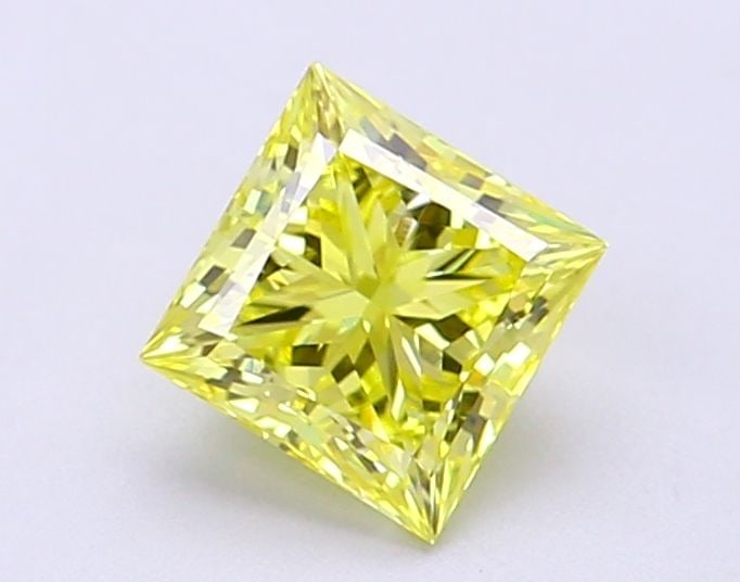 IGI Princess 1.02ct Fancy Vivid Yellow VVS2 Loose Lab Diamond: IGI Princess 1.02ct Fancy Vivid Yellow VVS2 Loose Lab Diamond Experience the brilliance of nature in a lab-grown diamond, certified by IGI as Fancy Vivid Yellow with exceptional clarity and polish.
