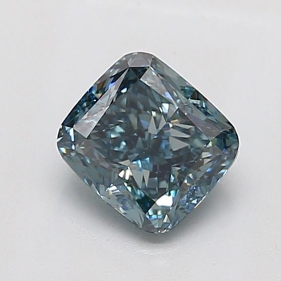 Loose Lab Diamond - IGI Cushion Modified 1.05ct Fancy Intense Green Blue VVS2: Loose Lab Diamond - IGI Cushion Modified 1.05ct Fancy Intense Green Blue VVS2 A true gem for the discerning collector, this 1.05ct lab-grown diamond boasts an extraordinary Fancy Intense Green Blue hu