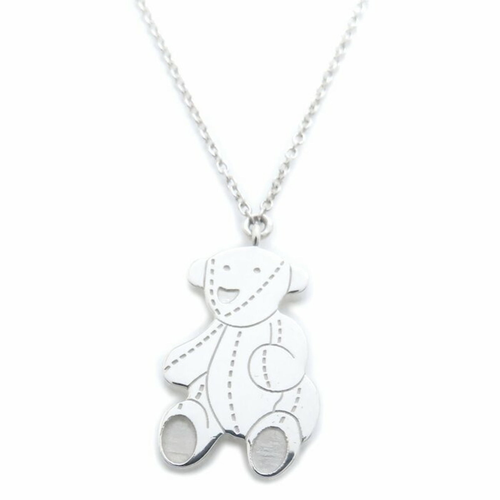 Gucci Teddy Bear Necklace in Silver 925 for Women: Gucci Teddy Bear Necklace in Silver 925 for Women Elevate your style with the iconic Gucci Teddy Bear Necklace, crafted from sterling silver 925 and adorned with the brand's signature charm. This luxu