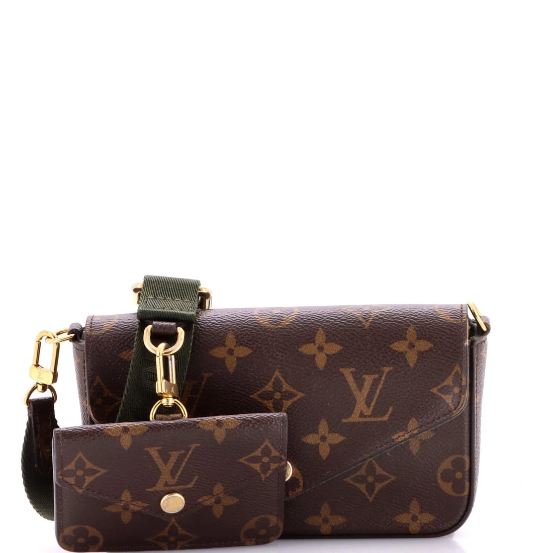 Louis Vuitton Felicie Strap and Go Monogram Canvas Handbag: Louis Vuitton Felicie Strap and Go Monogram Canvas Handbag The Louis Vuitton Felicie Strap and Go Monogram Canvas Handbag is a stylish and practical cross-body bag, boasting the iconic LV monogram can