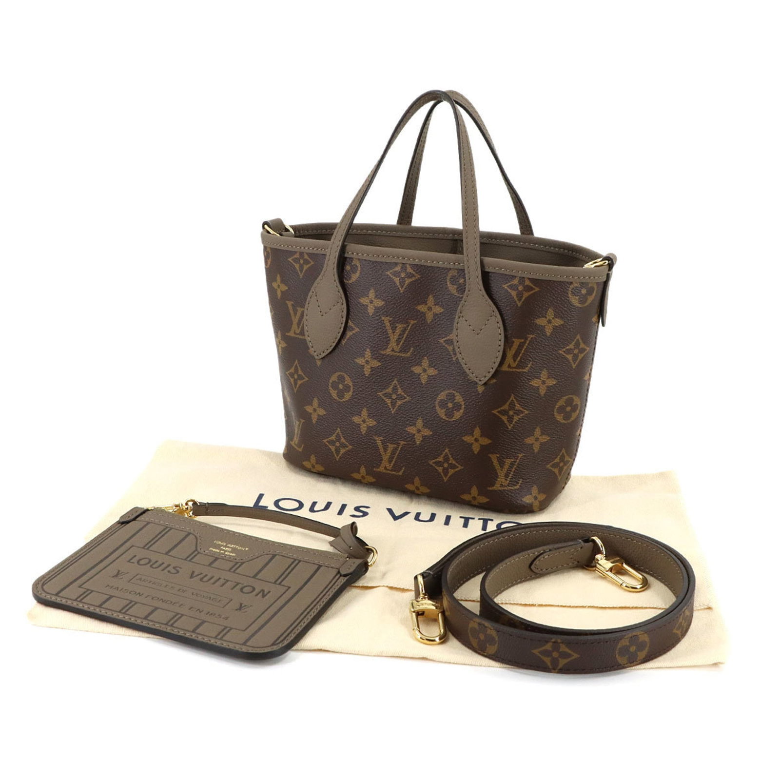 Louis Vuitton Monogram Leather Pouch: Louis Vuitton Monogram Leather Pouch Elevate your daily essentials with the iconic Louis Vuitton Monogram Leather Pouch, boasting the timeless classic monogram pattern and premium leather construction