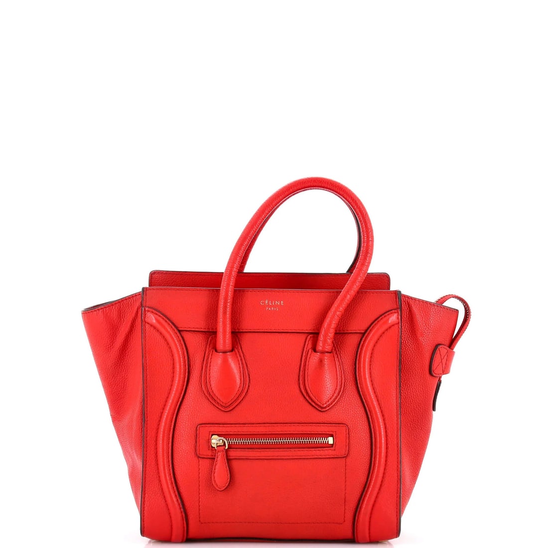 Celine Luggage Bag in Grainy Leather and Micro: Celine Luggage Bag in Grainy Leather and Micro For the fashion-conscious traveler, this iconic Celine luggage bag offers a unique blend of style and practicality in its grainy leather exterior and mic