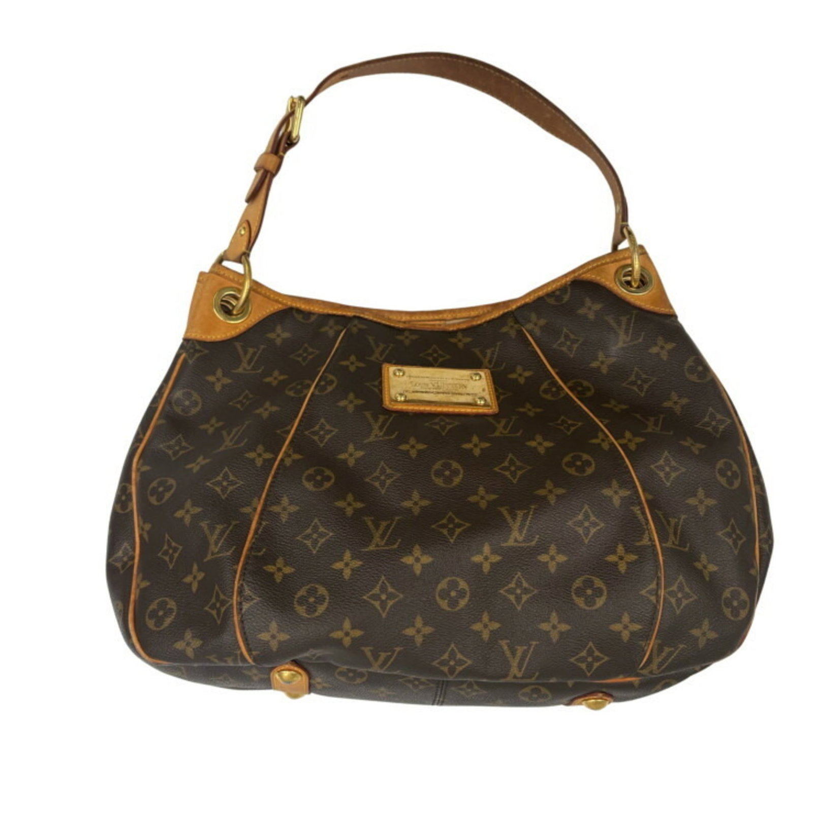 Louis Vuitton PVC and Leather Shoulder Bag: Louis Vuitton PVC and Leather Shoulder Bag A chic and timeless Louis Vuitton shoulder bag, crafted from durable PVC and supple leather, boasts a classic brown hue that adds warmth to any outfit. With