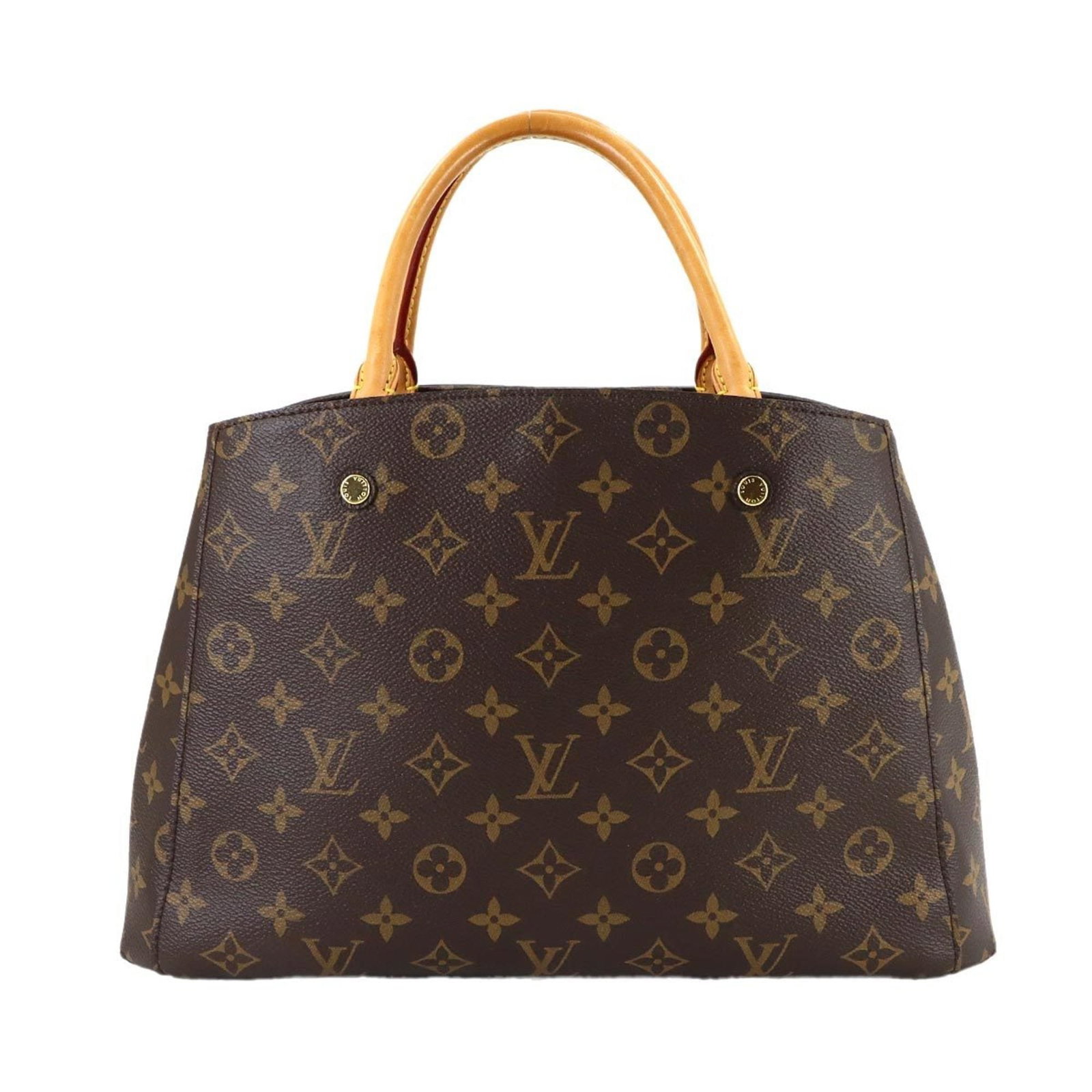 Louis Vuitton Monogram Handbag: Louis Vuitton Monogram Handbag Experience the timeless elegance of Louis Vuitton with this stunning Monogram Handbag, boasting the iconic interlocking LV monogram pattern on its vibrant exterior. In m
