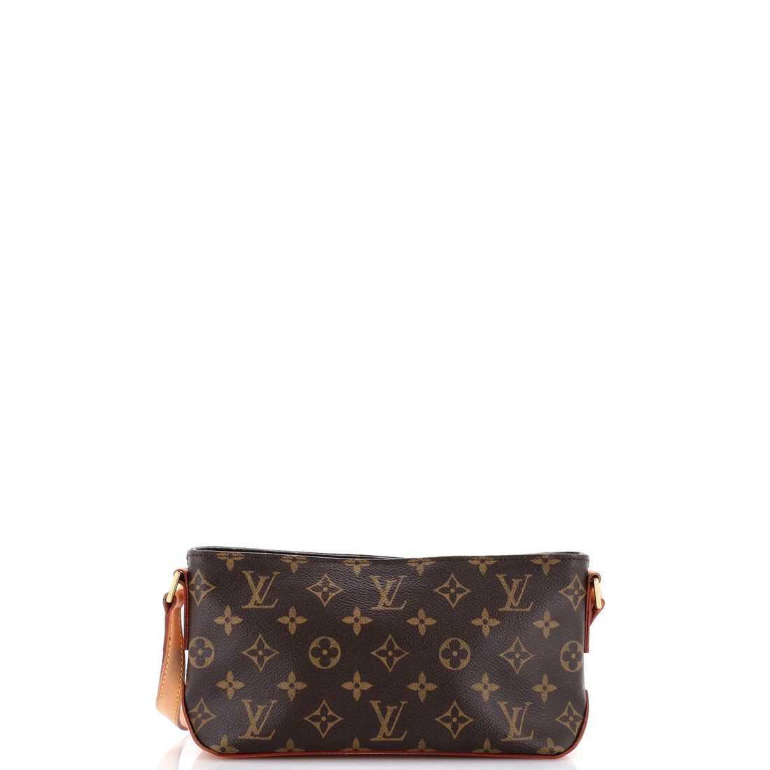 Louis Vuitton Monogram Canvas Trotteur Handbag: Louis Vuitton Monogram Canvas Trotteur Handbag A timeless Louis Vuitton Trotteur handbag in rich brown canvas, boasting the iconic monogram pattern and gold hardware. With its classic cross-body desig