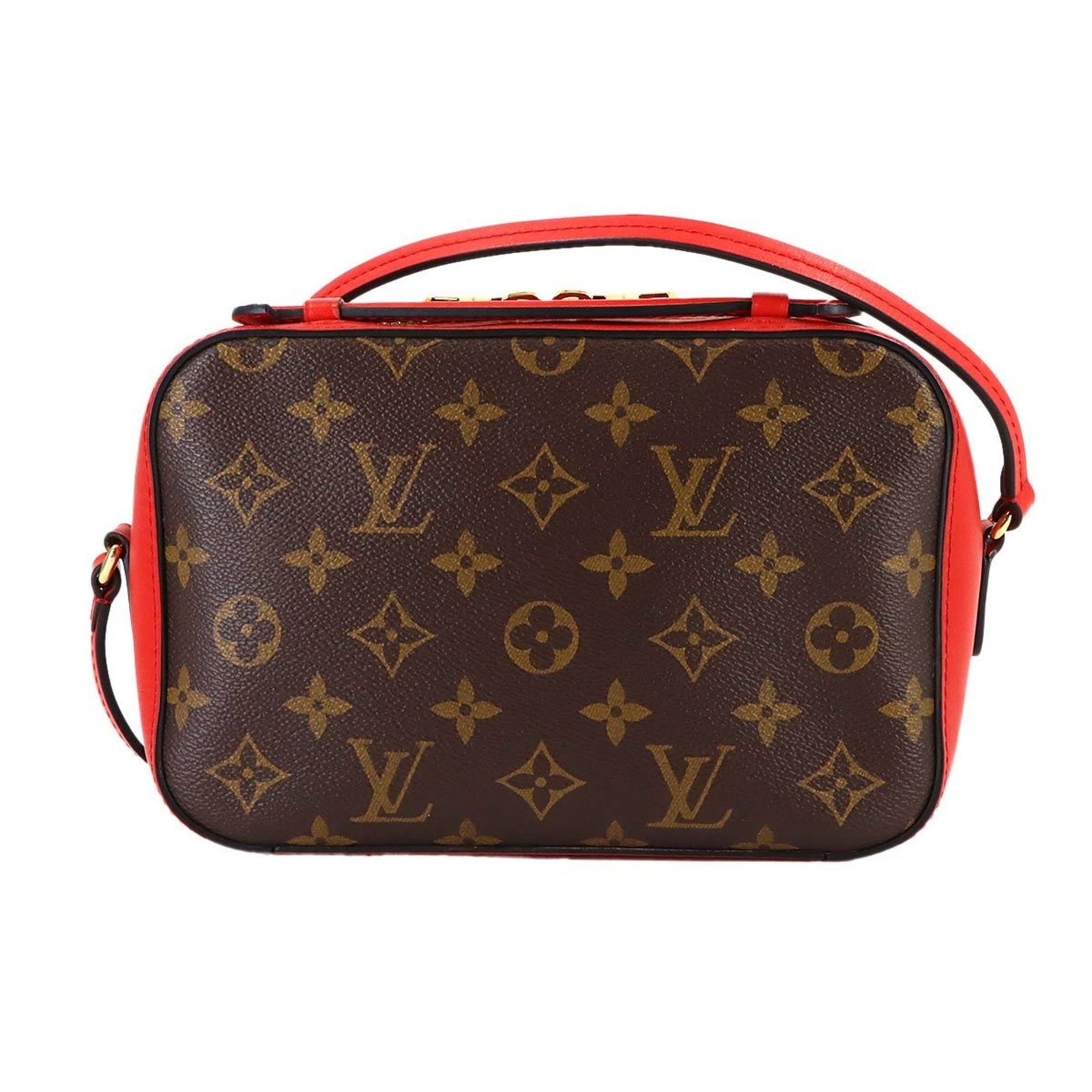 Louis Vuitton Monogram Leather Shoulder Bag: Louis Vuitton Monogram Leather Shoulder Bag Experience the timeless elegance of Louis Vuitton with this stunning Monogram Leather Shoulder Bag, boasting the iconic Coquelicots color and expertly