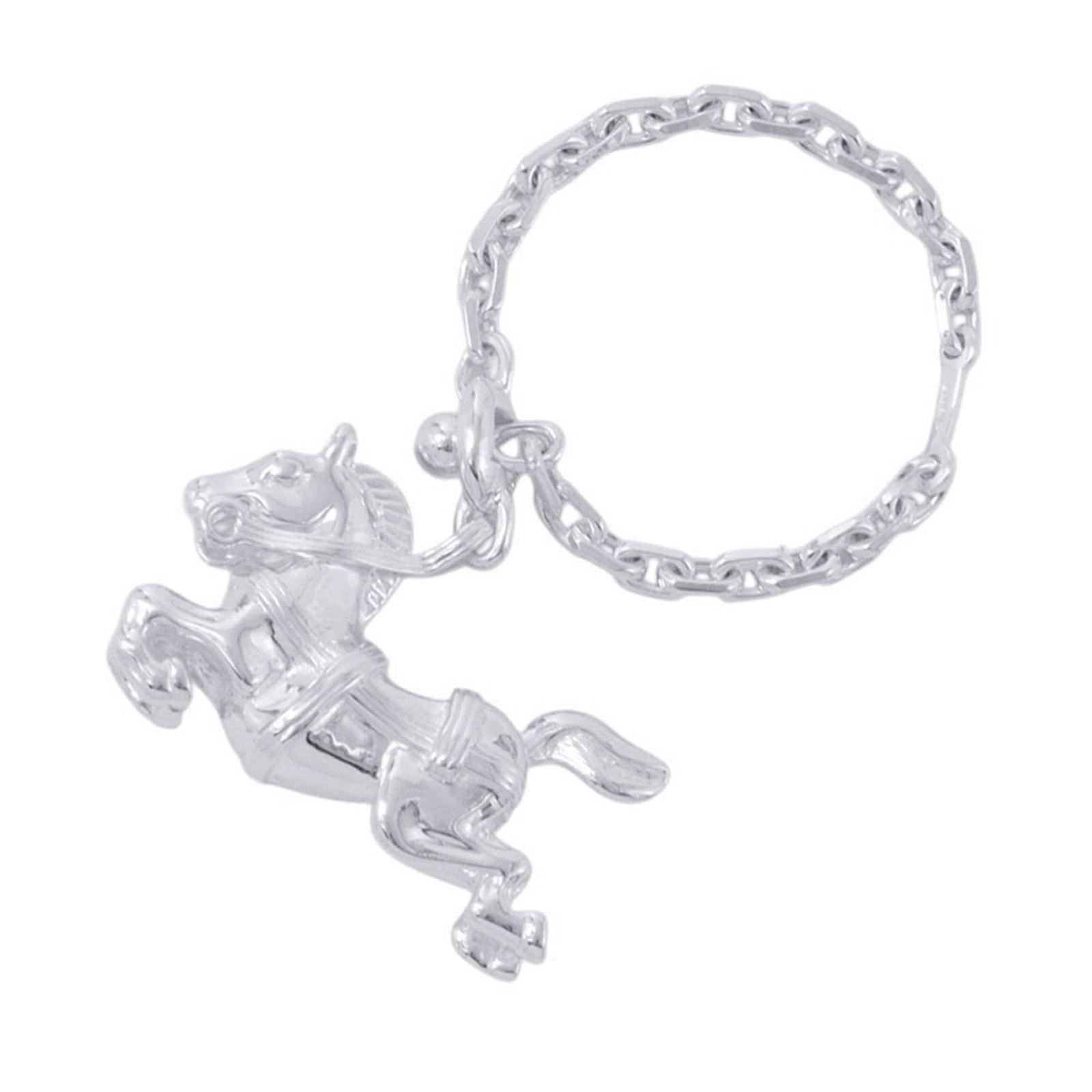 Hermes Silver 925 Keyring - 3
