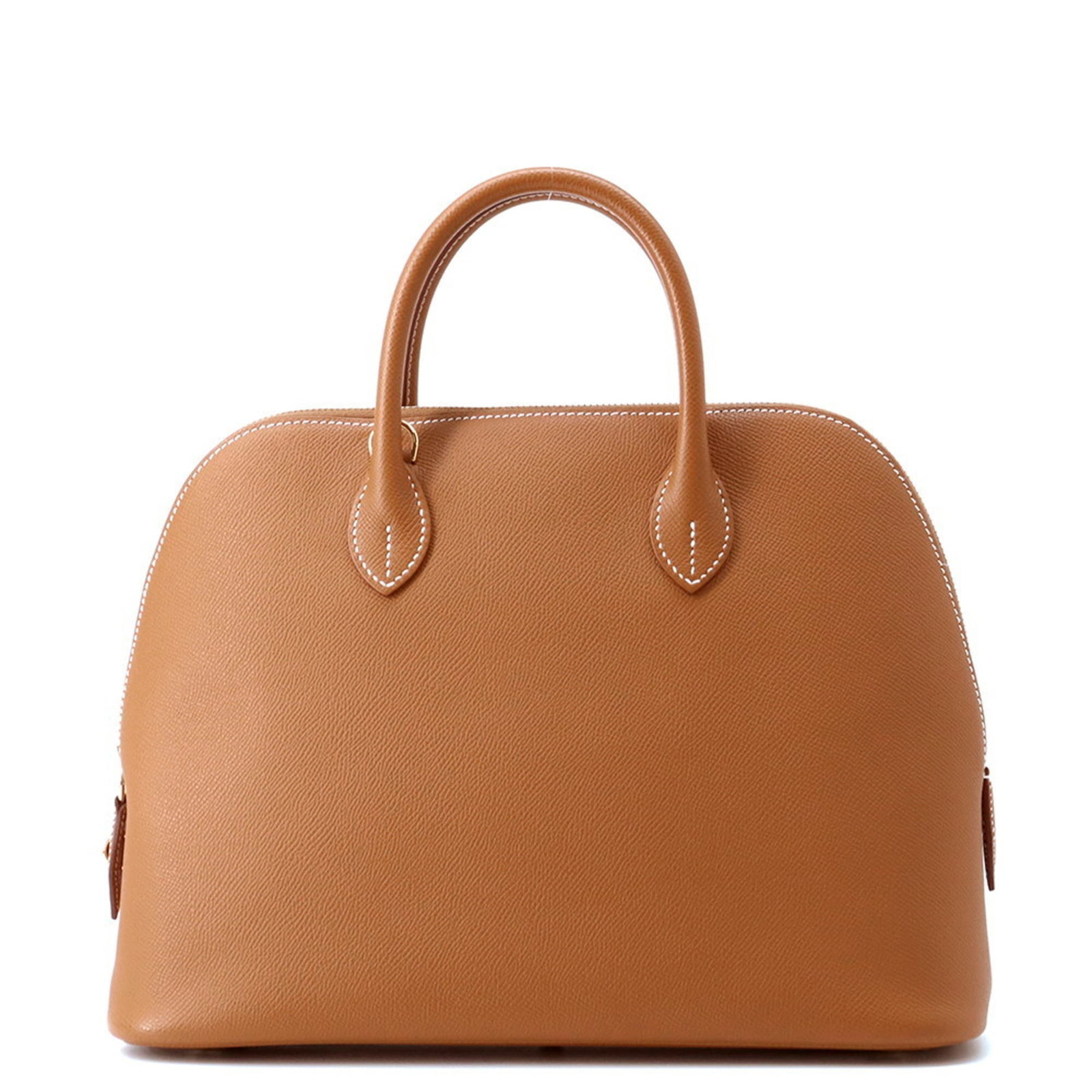Hermes Epsom Leather Handbag: Hermes Epsom Leather Handbag The iconic Hermes Epsom Leather Handbag is a timeless treasure, boasting rich gold brown hues and supple Epsom leather that exudes luxury. With its classic design and