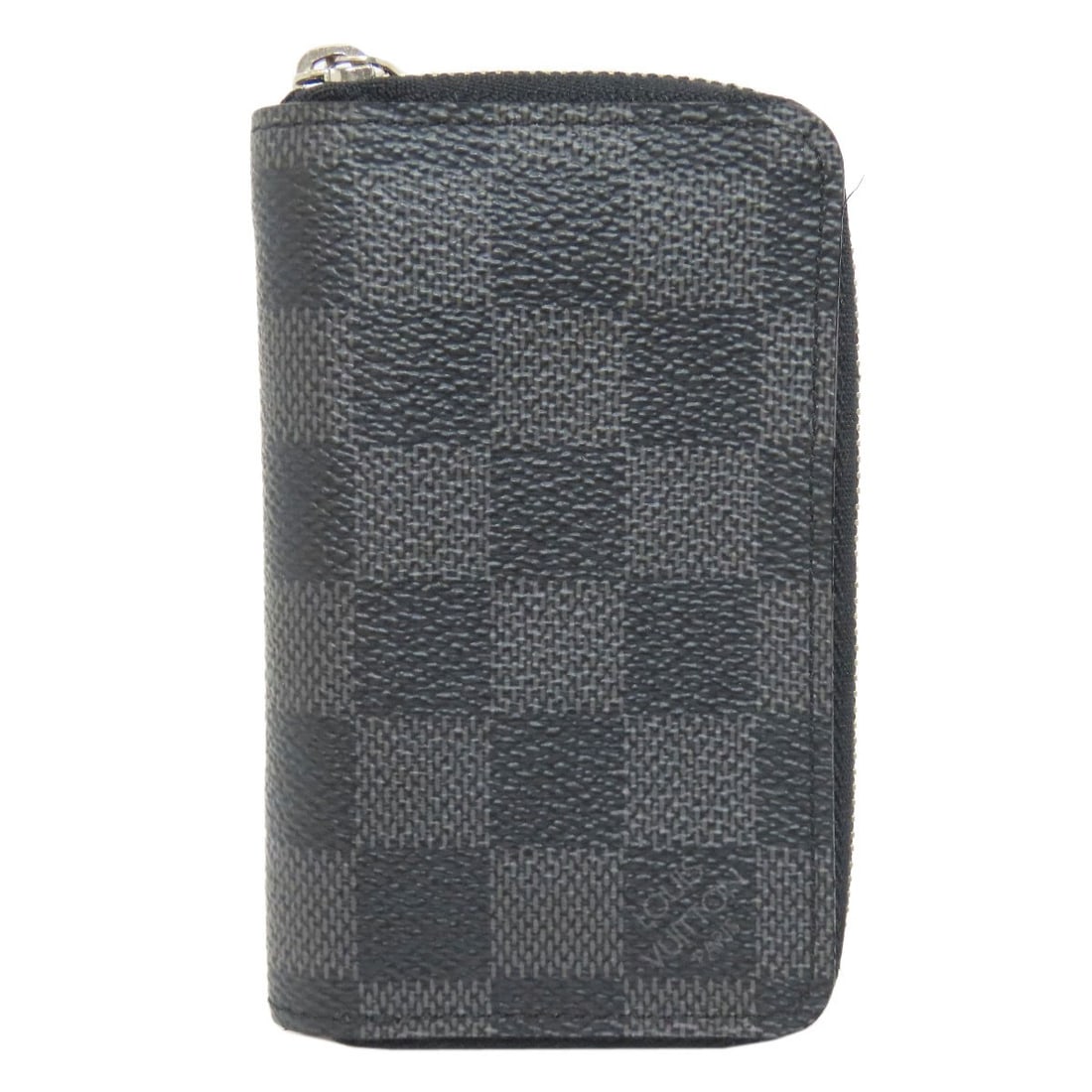 Louis Vuitton Damier Canvas Coin Purse N63076: Louis Vuitton Damier Canvas Coin Purse N63076 Elevate your everyday style with the iconic Louis Vuitton Damier canvas coin purse, crafted from high-quality graphite and black damier canvas for a sleek
