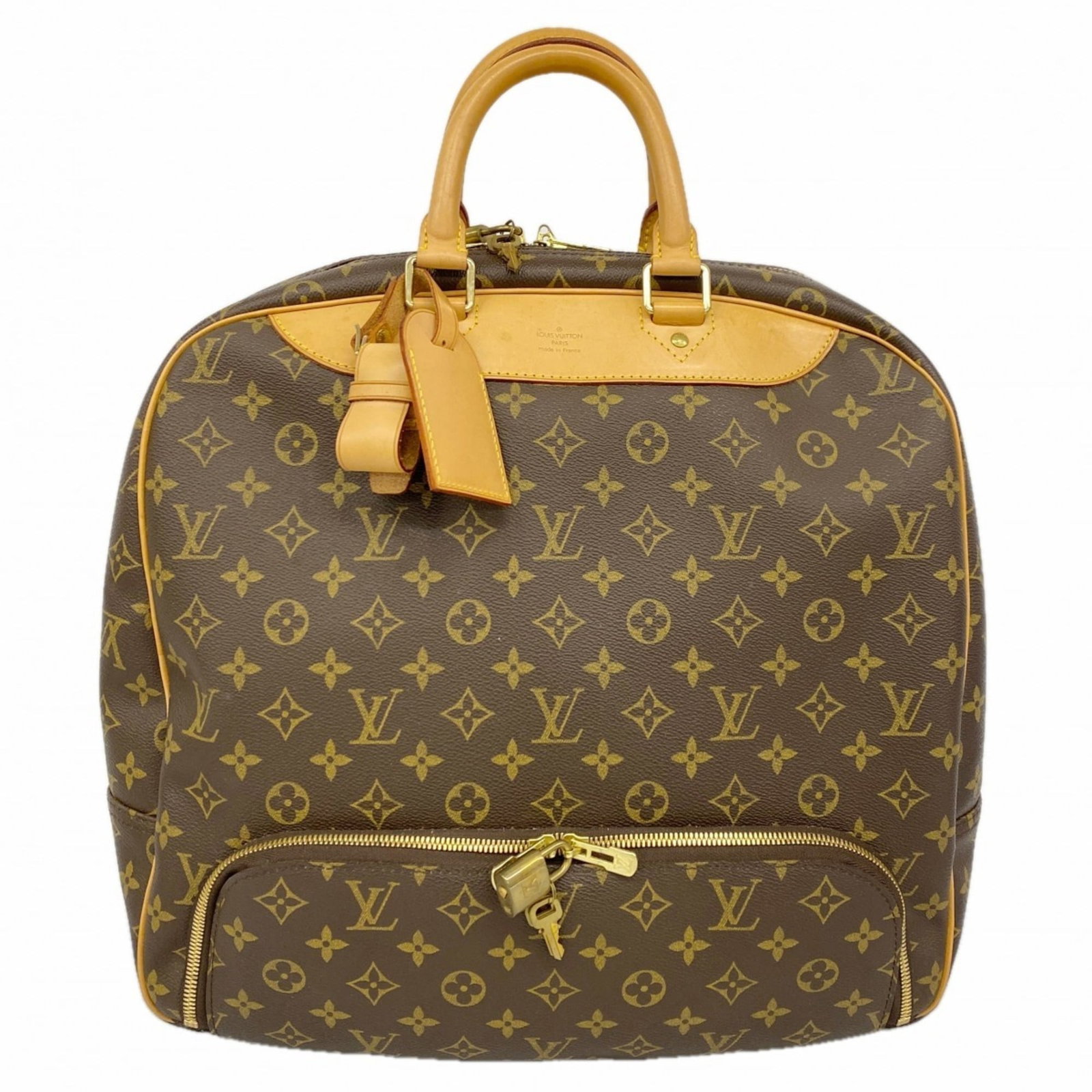 Bag Louis Vuitton Boston: Bag Louis Vuitton Boston A pre-owned Louis Vuitton Boston bag in rich brown leather, boasting the iconic monogram pattern and timeless design that defines the brand's signature style. With its classic