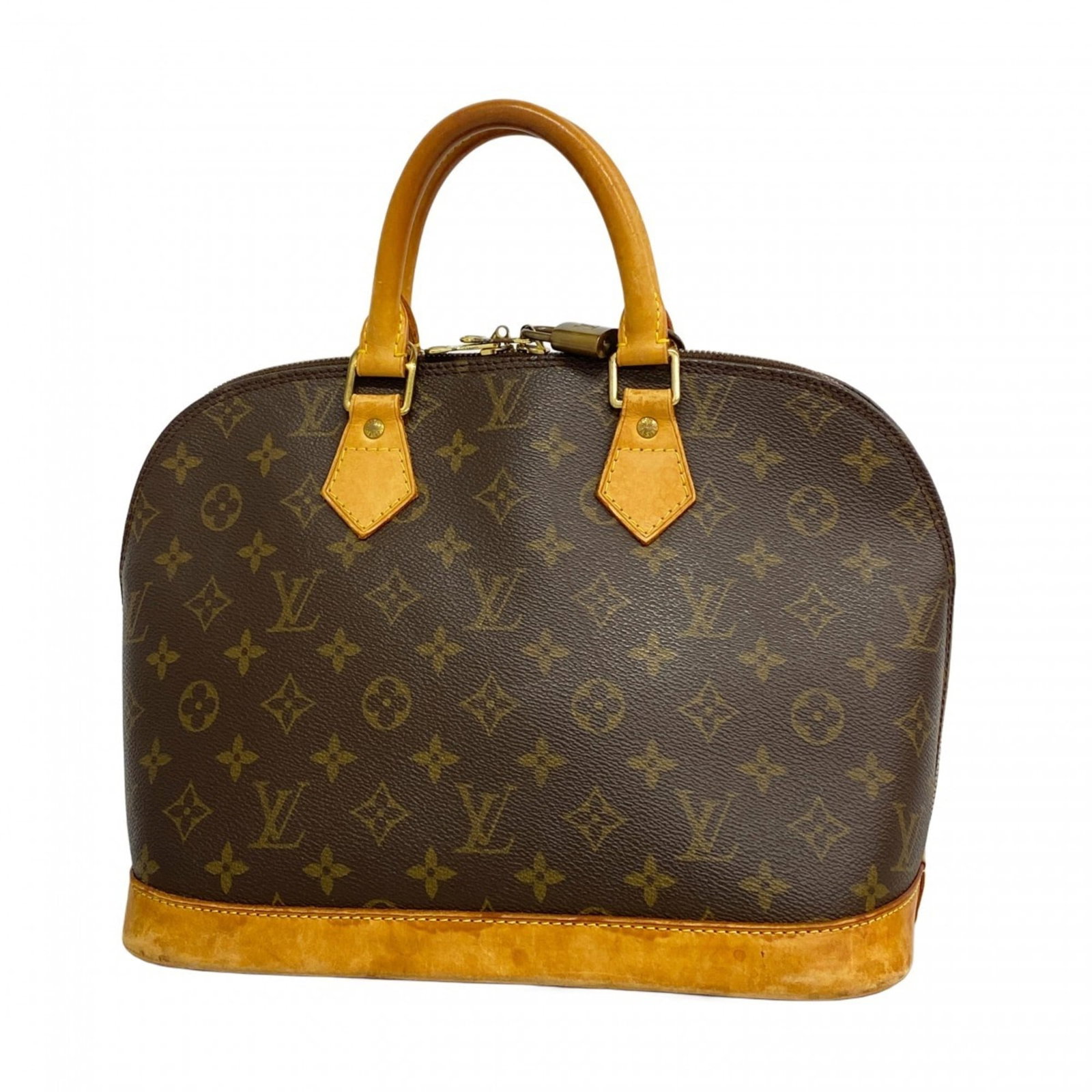 Handbag Louis Vuitton: Handbag Louis Vuitton A timeless piece of luxury, this pre-owned Louis Vuitton handbag boasts the iconic monogram pattern and rich brown leather finish. With its classic design and spacious interior,