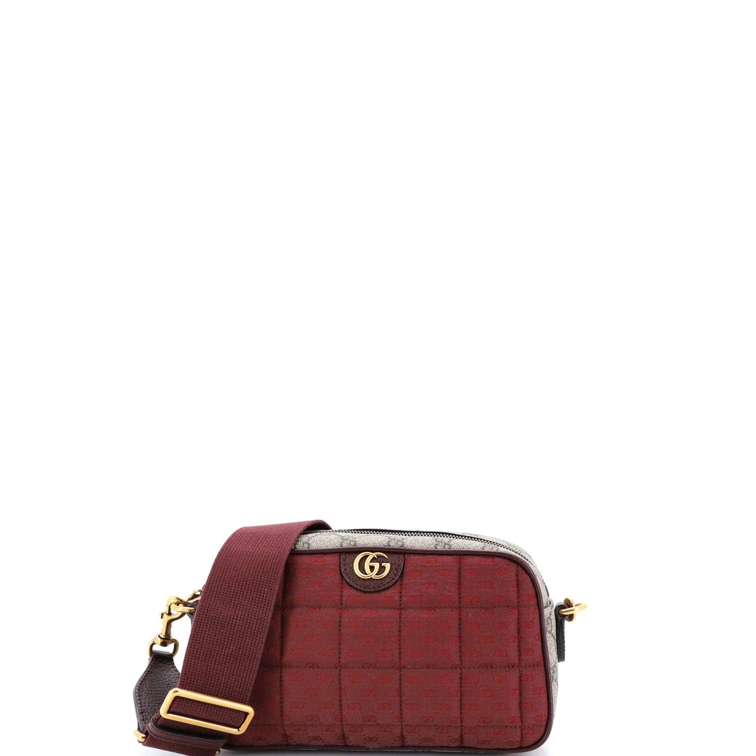 Gucci Mini Crossbody Bag in GG Coated Canvas and Quilted Mini GG Canvas (1 of 7)
