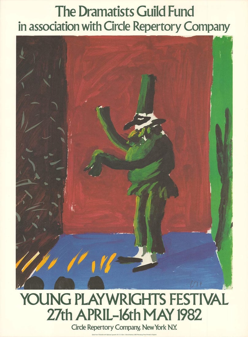 David Hockney, 'Pulcinella with Applause', 1982 Lithograph, 41" x 30.25: David Hockney, 'Pulcinella with Applause', 1982 Lithograph, 41" x 30.25 A rare opportunity to own a piece of modern art history, David Hockney's 'Pulcinella with Applause' (1982) is a striking lithogr