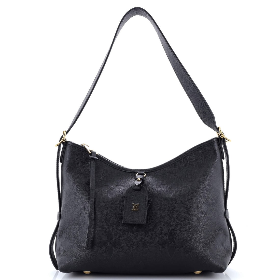 Louis Vuitton Giant Monogram Empreinte CarryAll Hobo: Louis Vuitton Giant Monogram Empreinte CarryAll Hobo Own the iconic style of Louis Vuitton with this stunning Giant Monogram Empreinte CarryAll Hobo, boasting the signature black leather exterior and