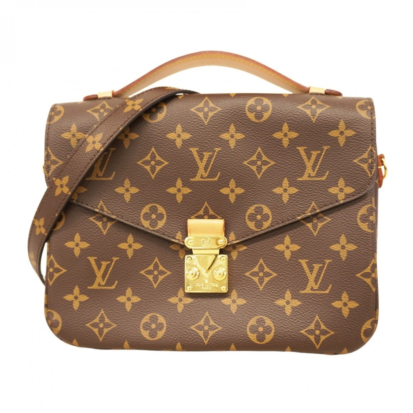 Handbag Louis Vuitton: Handbag Louis Vuitton A timeless piece from the iconic Louis Vuitton brand, this brown handbag boasts classic design and premium quality. With its sturdy 19cm x 24cm x 8cm dimensions and signature mon