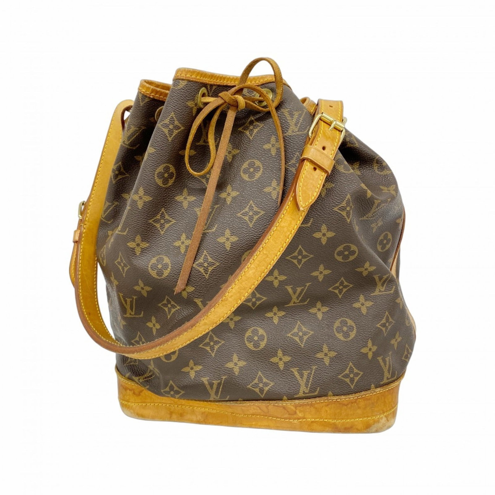 Bag Louis Vuitton Shoulder: Bag Louis Vuitton Shoulder A pre-owned Louis Vuitton shoulder bag in rich brown leather, boasting the iconic monogram pattern and timeless design that defines luxury. With its spacious interior and co
