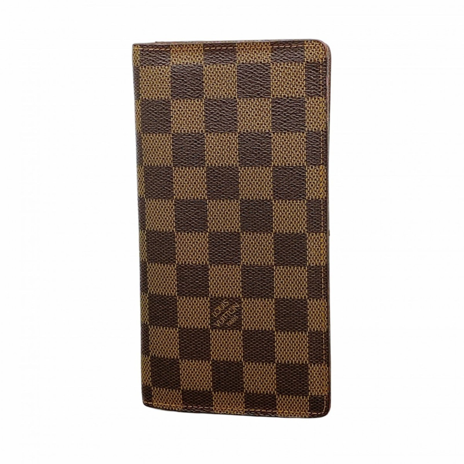 Louis Vuitton Bi-Fold Long Wallet: Louis Vuitton Bi-Fold Long Wallet A classic Louis Vuitton bi-fold wallet, perfect for the discerning gentleman, boasts a timeless design with Ebene leather and clean lines that exude sophistication. W