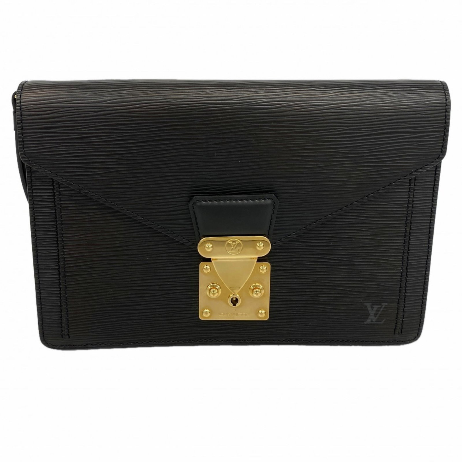 Bag Louis Vuitton Clutch: Bag Louis Vuitton Clutch A timeless piece from the iconic Louis Vuitton brand, this Noir clutch boasts classic design and premium quality. With its sleek 18cm x 26cm dimensions and durable constructio