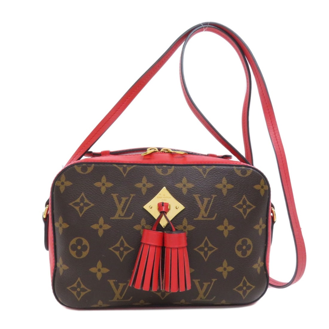 Louis Vuitton M43556 Saintonge Shoulder Bag in Monogram Canvas: Louis Vuitton M43556 Saintonge Shoulder Bag in Monogram Canvas Experience the timeless elegance of Louis Vuitton with this stunning Monogram Canvas shoulder bag, expertly crafted in France to