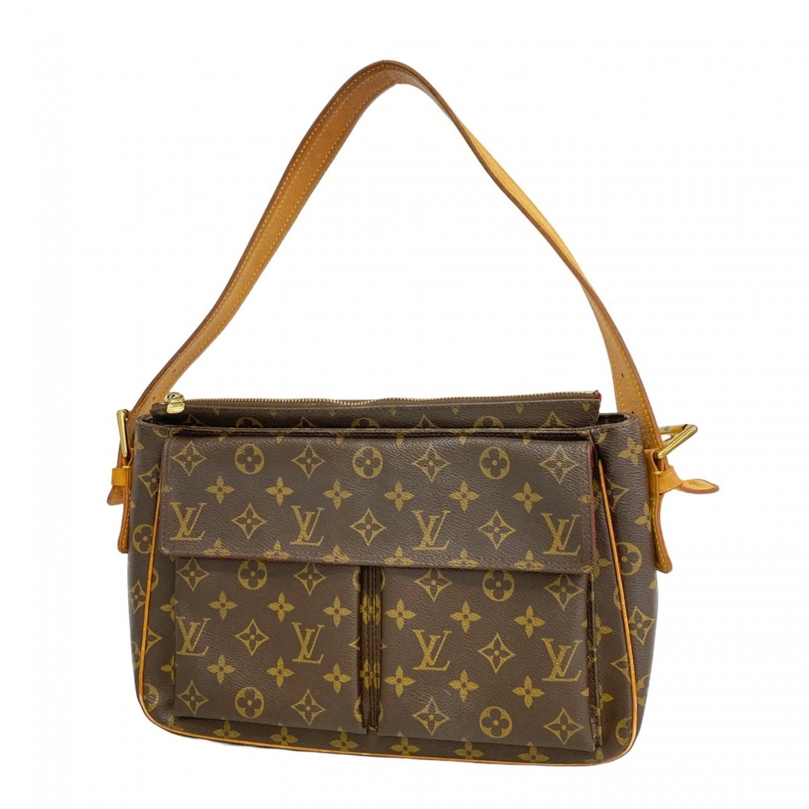 Bag Louis Vuitton Shoulder: Bag Louis Vuitton Shoulder A timeless piece from the iconic Louis Vuitton brand, this brown shoulder bag boasts classic monogram pattern and sleek design. With its spacious interior and comfortable sh