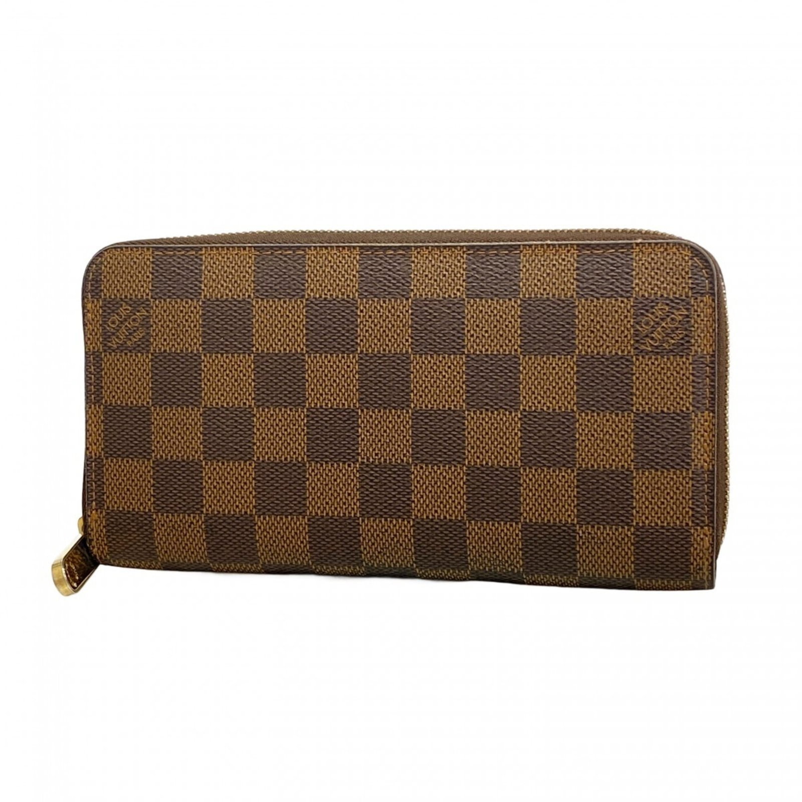 Louis Vuitton Bi-Fold Long Wallet: Louis Vuitton Bi-Fold Long Wallet A luxurious Louis Vuitton bi-fold long wallet, perfect for everyday carry, boasts the iconic Ebene monogram pattern and premium leather construction. With its spaciou