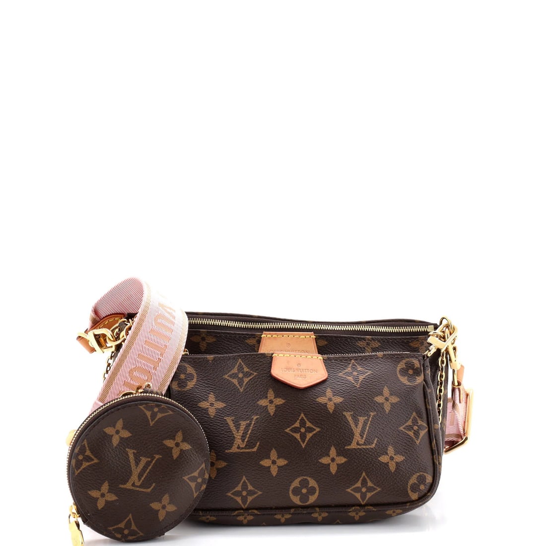 Canvas Louis Vuitton Multi Pochette Accessoires Monogram: Canvas Louis Vuitton Multi Pochette Accessoires Monogram A true luxury find, this Louis Vuitton Multi Pochette Accessoires Monogram canvas bag boasts the iconic monogram pattern and gold hardware, exu