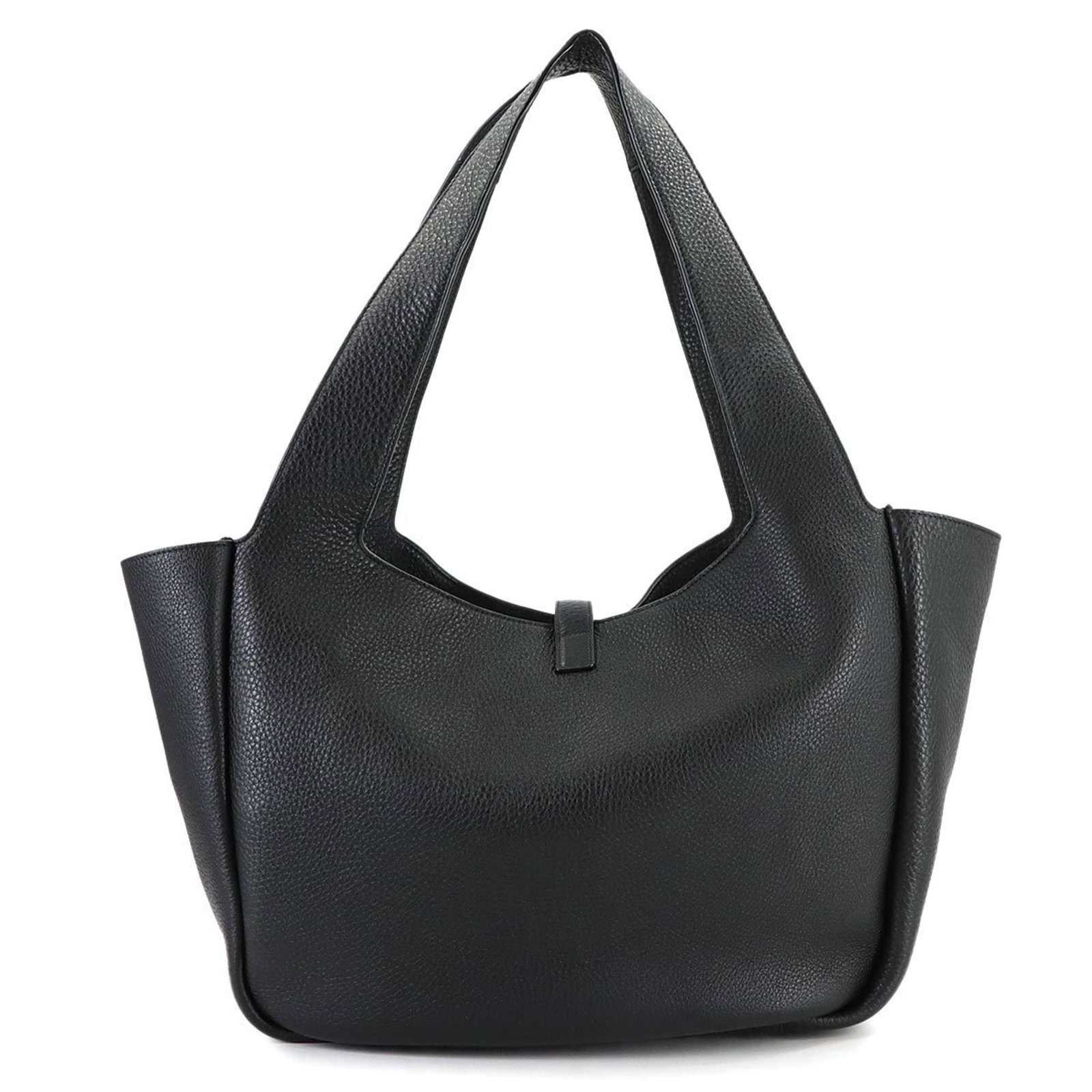 Saint Laurent Tote Bag in Leather: Saint Laurent Tote Bag in Leather Elevate your everyday style with the sleek and sophisticated Saint Laurent tote bag in luxurious black leather. This timeless design boasts clean lines, classic