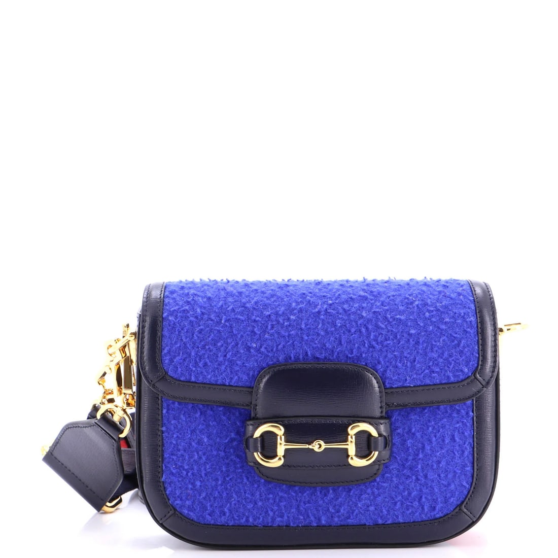 Gucci Horsebit 1955 Leather Mini Shoulder Bag: Gucci Horsebit 1955 Leather Mini Shoulder Bag Elevate your everyday with the iconic Gucci Horsebit 1955 Leather Mini Shoulder Bag, boasting sleek tweed exterior and signature horsebit details in a stu