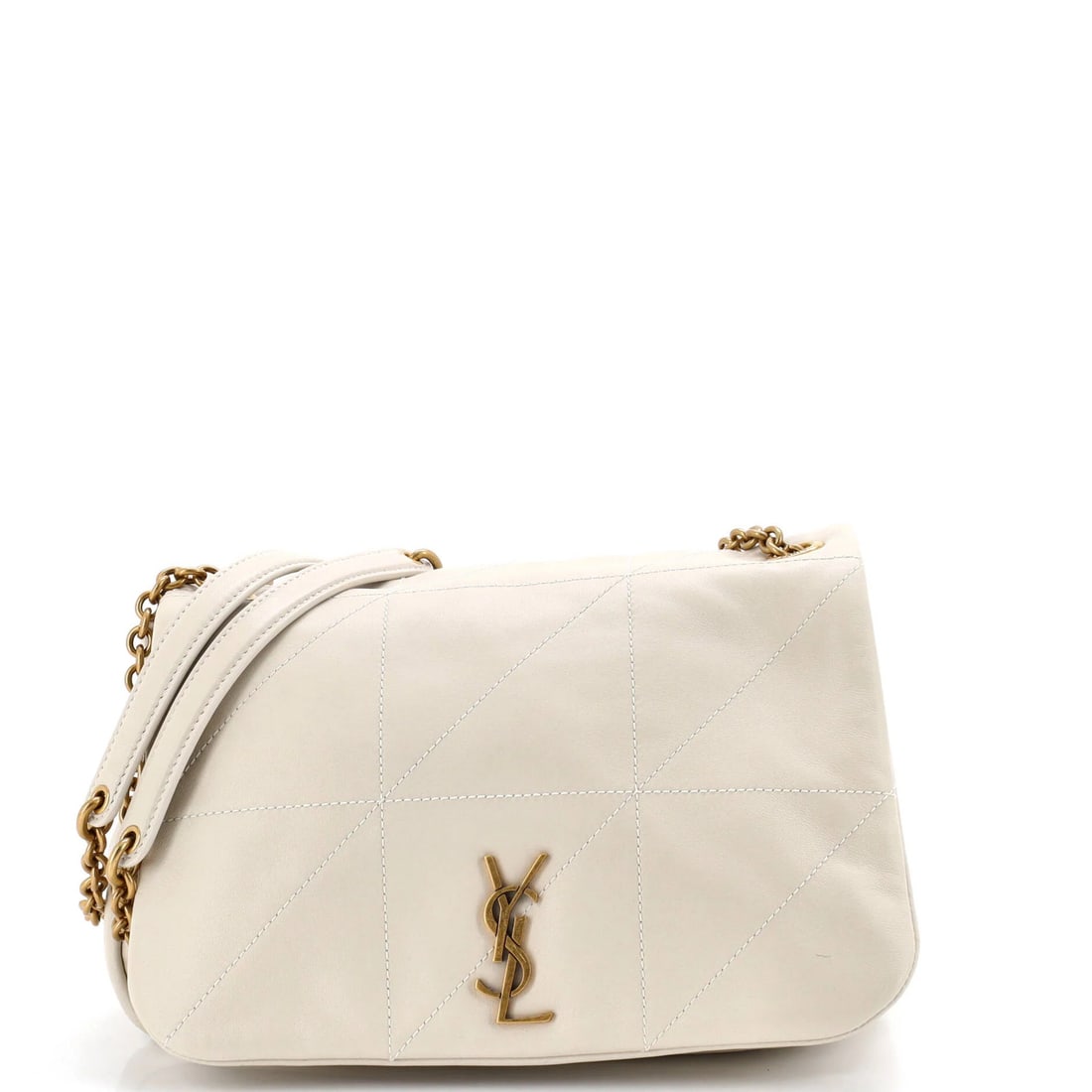Saint Laurent Jamie Small Quilted Leather Shoulder Bag 4.3: Saint Laurent Jamie Small Quilted Leather Shoulder Bag 4.3 The Saint Laurent Jamie Small Quilted Leather Shoulder Bag is a timeless and sophisticated accessory that exudes luxury. With its neutral whi