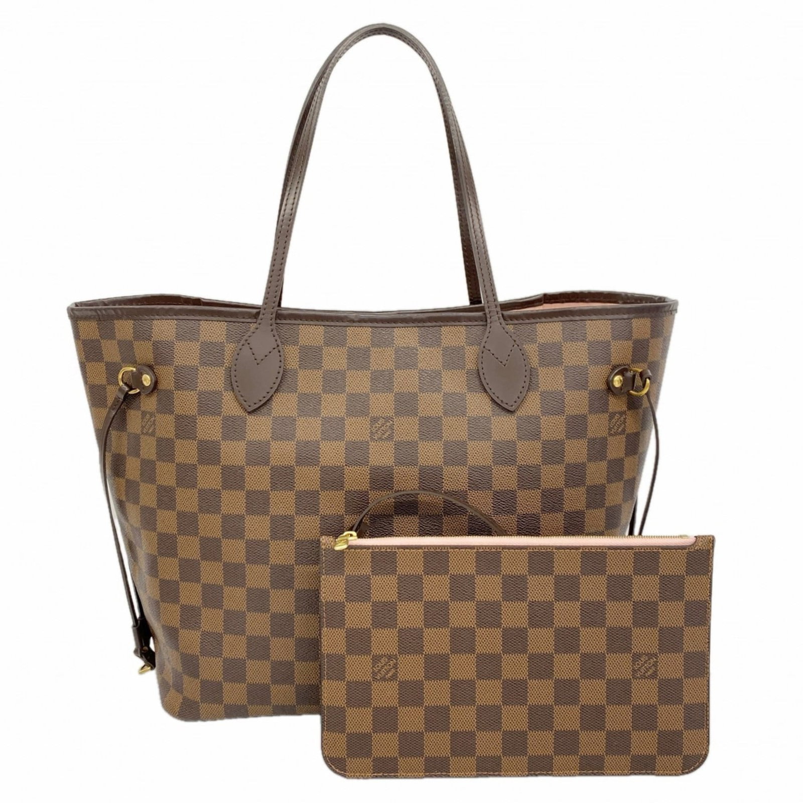 Bag Louis Vuitton Tote: Bag Louis Vuitton Tote A timeless and sophisticated accessory, this pre-owned Louis Vuitton tote bag boasts the iconic Ebene and Rose Ballerine monogram pattern, adding a touch of luxury to any outfit