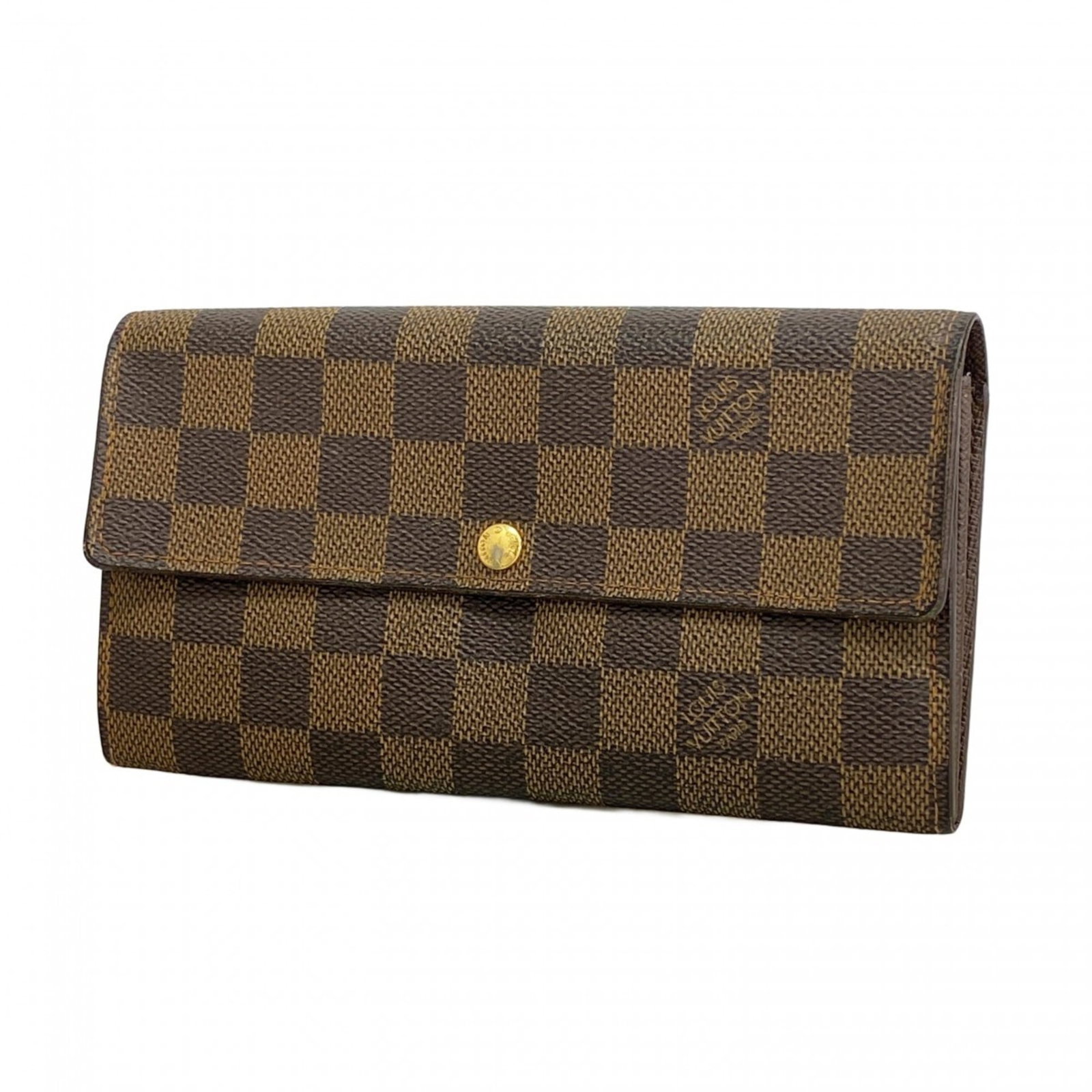 Louis Vuitton Bi-Fold Long Wallet: Louis Vuitton Bi-Fold Long Wallet A pre-owned Louis Vuitton Bi-Fold Long Wallet in Ebene, offering a sleek and sophisticated touch to any outfit. With its classic bi-fold design and spacious interior,