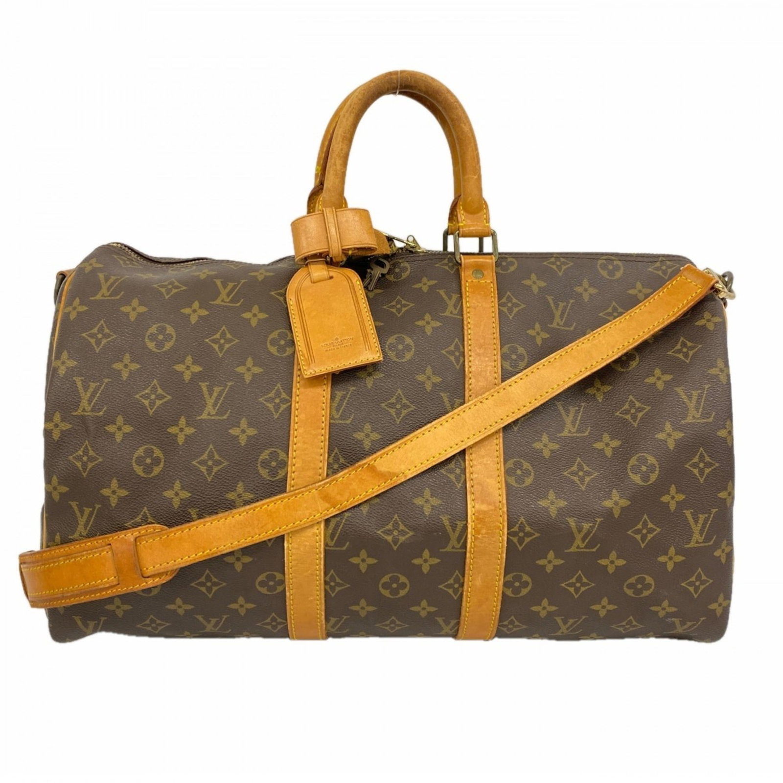 Bag Louis Vuitton Boston: Bag Louis Vuitton Boston A pre-owned Louis Vuitton Boston bag in rich brown leather, boasting the iconic monogram pattern and timeless design that has made this style a classic choice for decades. Wit