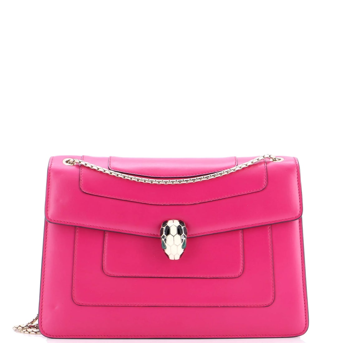 Bvlgari Serpenti Forever Square Leather Medium Shoulder Bag: Bvlgari Serpenti Forever Square Leather Medium Shoulder Bag The Bvlgari Serpenti Forever Square Leather Medium Shoulder Bag is a timeless, elegant accessory that exudes luxury and sophistication. With