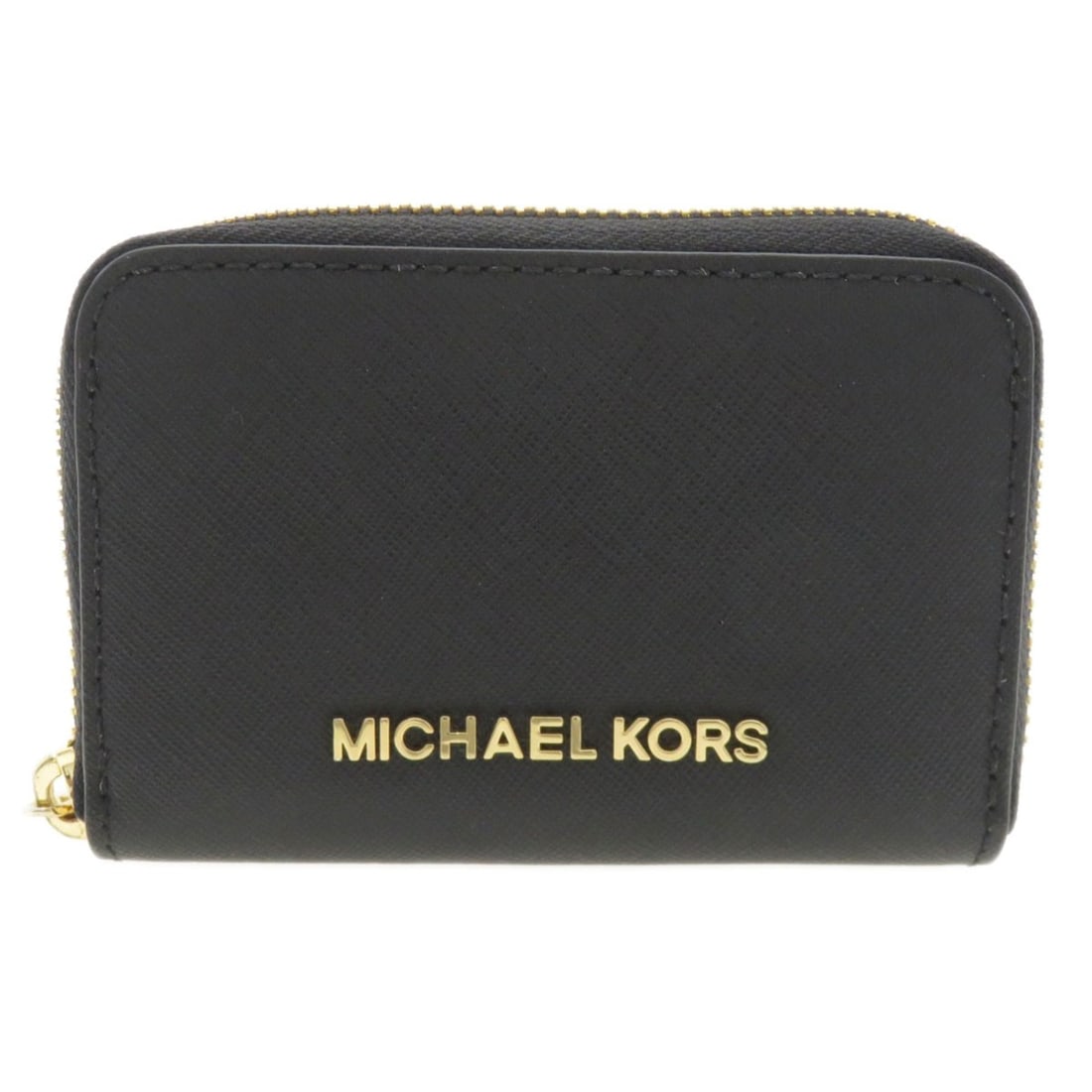Michael Kors Logo Motif Coin Purse in Leather: Michael Kors Logo Motif Coin Purse in Leather Elevate your everyday style with this sleek Michael Kors logo motif coin purse in luxurious black leather. The classic design and timeless color make it t