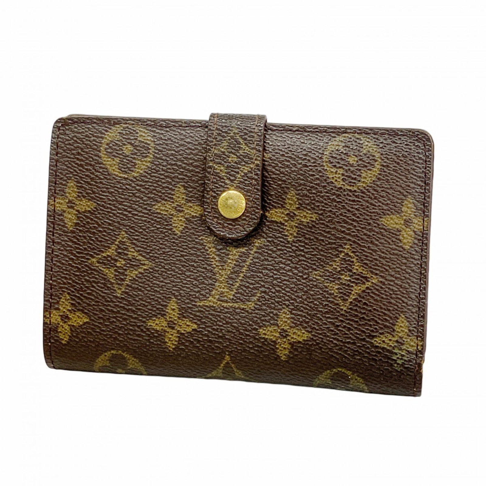 Louis Vuitton Bi-Fold Wallet: Louis Vuitton Bi-Fold Wallet A pre-owned Louis Vuitton bi-fold wallet in rich brown leather, boasting the iconic monogram pattern and sleek design that defines luxury. With its classic bi-fold layout