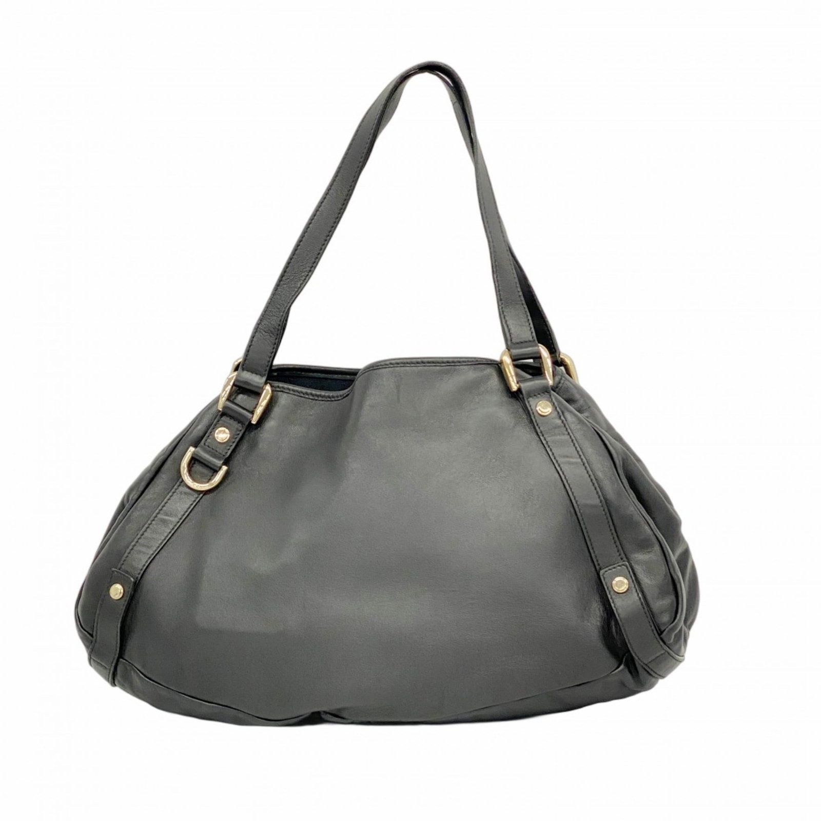 Bag Gucci Tote: Bag Gucci Tote A timeless Gucci tote in sleek black, adorned with champagne gold hardware that adds a touch of luxury to any outfit. With its spacious interior and classic design, this versatile bag i