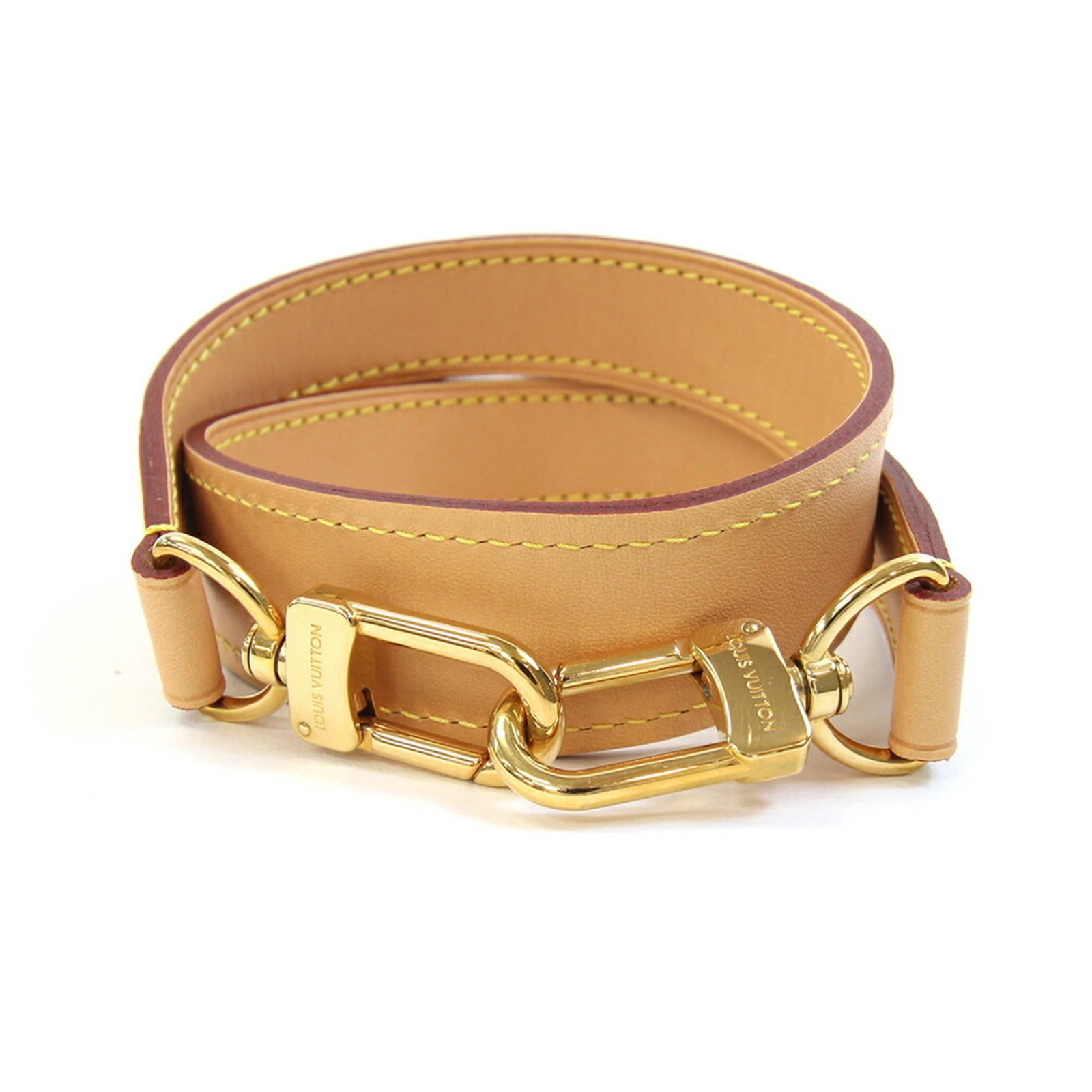Leather Louis Vuitton Strap: Leather Louis Vuitton Strap Authentic Louis Vuitton strap, crafted from rich natural leather, adds an effortless touch of sophistication to any outfit. With its classic 63cm length and timeless design