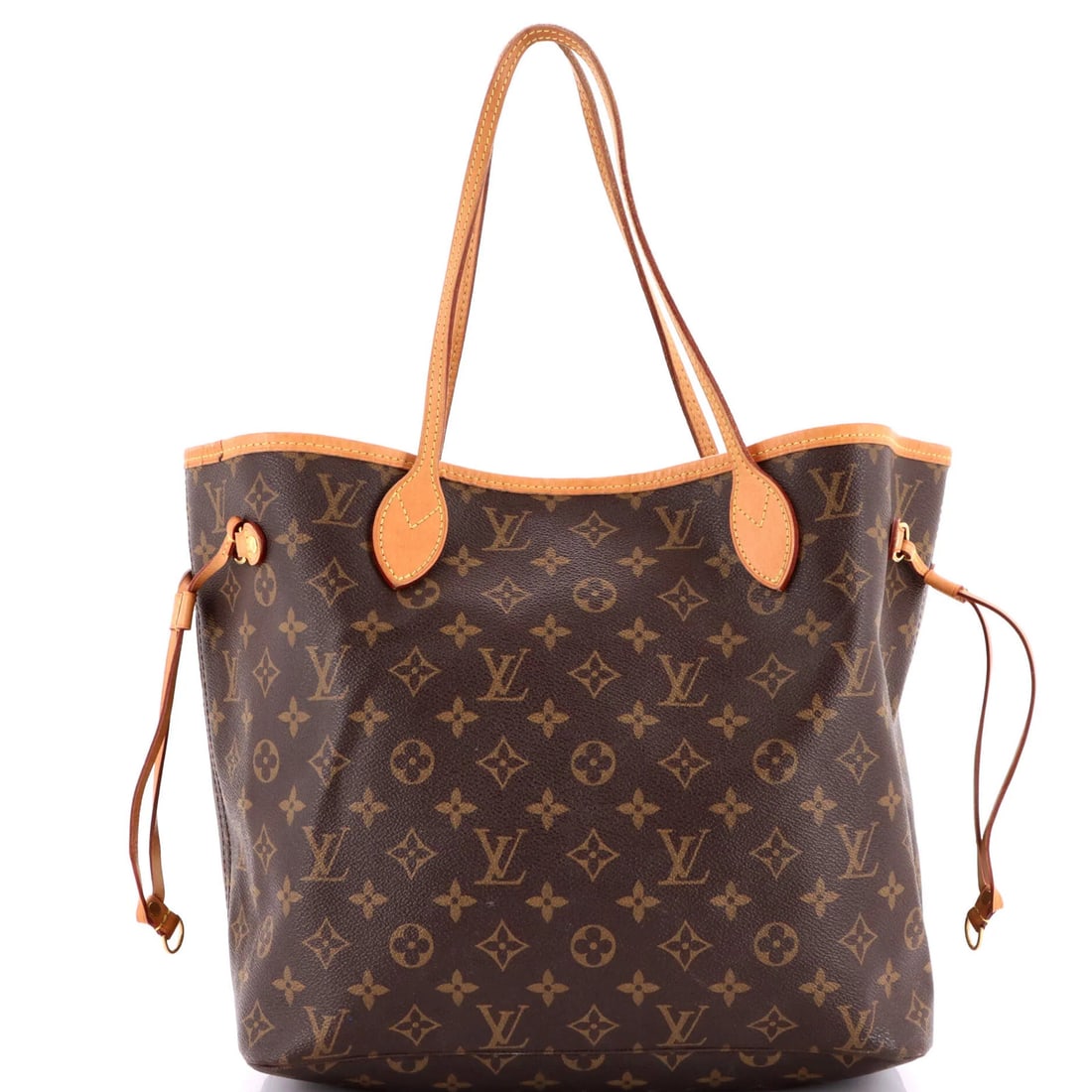Louis Vuitton Neverfull MM Monogram Canvas Tote: Louis Vuitton Neverfull MM Monogram Canvas Tote A timeless classic, the Louis Vuitton Neverfull MM Monogram Canvas Tote boasts a rich brown exterior with iconic monogram pattern, perfectly balanced by
