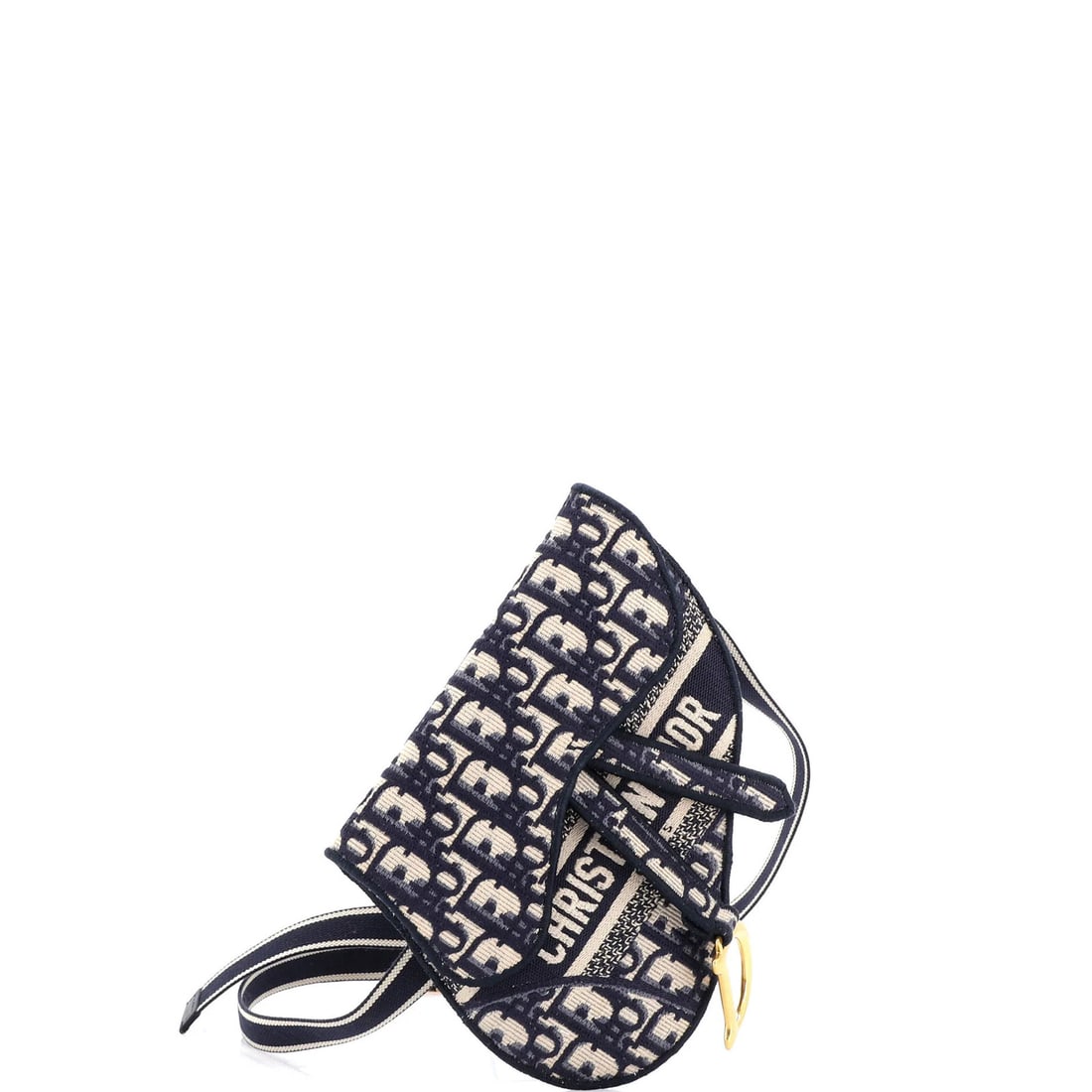 Canvas Christian Dior Saddle Belt Bag Logo Embroidered Oblique: Canvas Christian Dior Saddle Belt Bag Logo Embroidered Oblique A stunning Christian Dior Saddle Belt Bag, the iconic logo embroidery adds a touch of sophistication to this sleek canvas design in rich