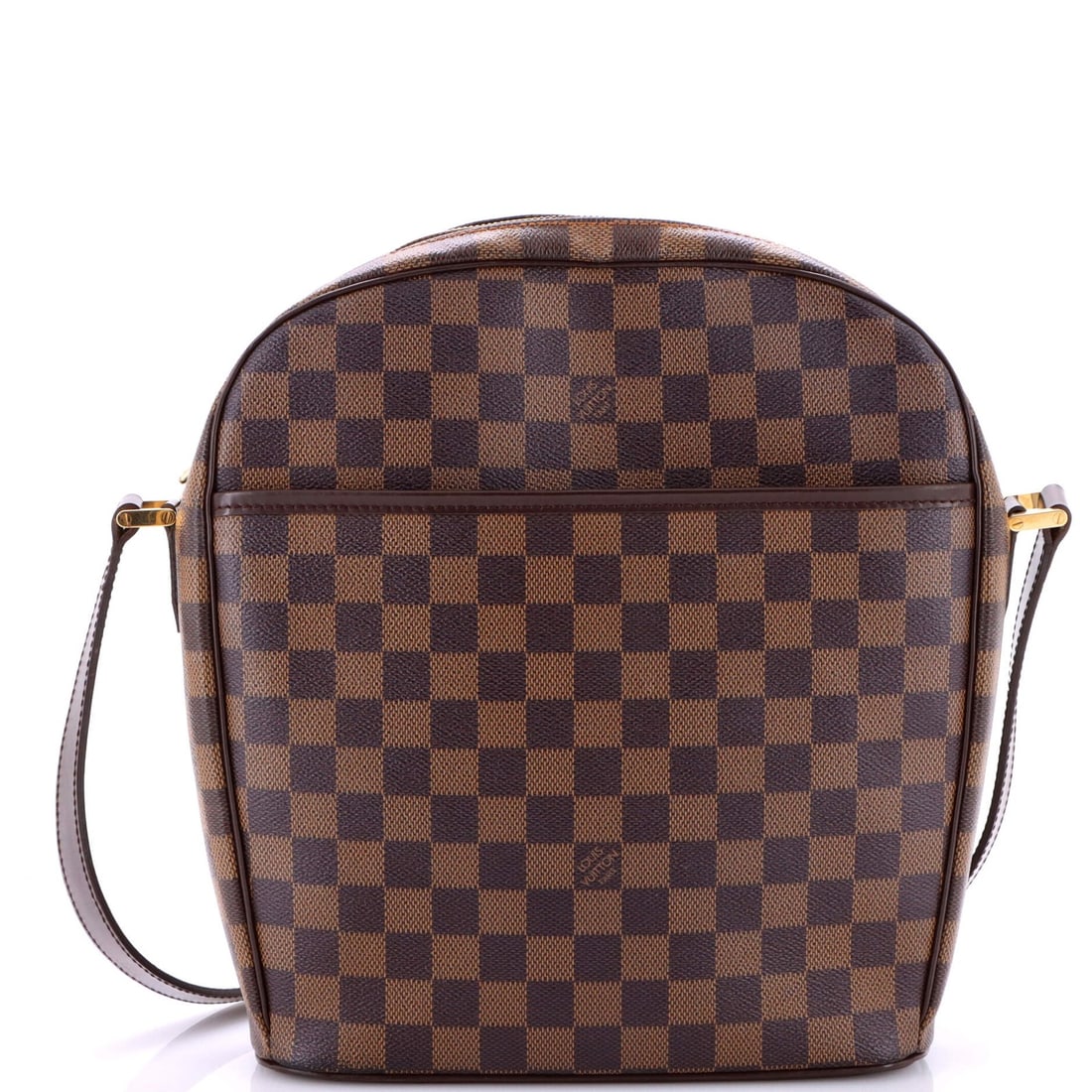 Louis Vuitton Ipanema Handbag in Damier GM: Louis Vuitton Ipanema Handbag in Damier GM The iconic Louis Vuitton Ipanema Handbag in Damier GM is a timeless classic, boasting a rich brown canvas exterior with gold hardware and vibrant orange