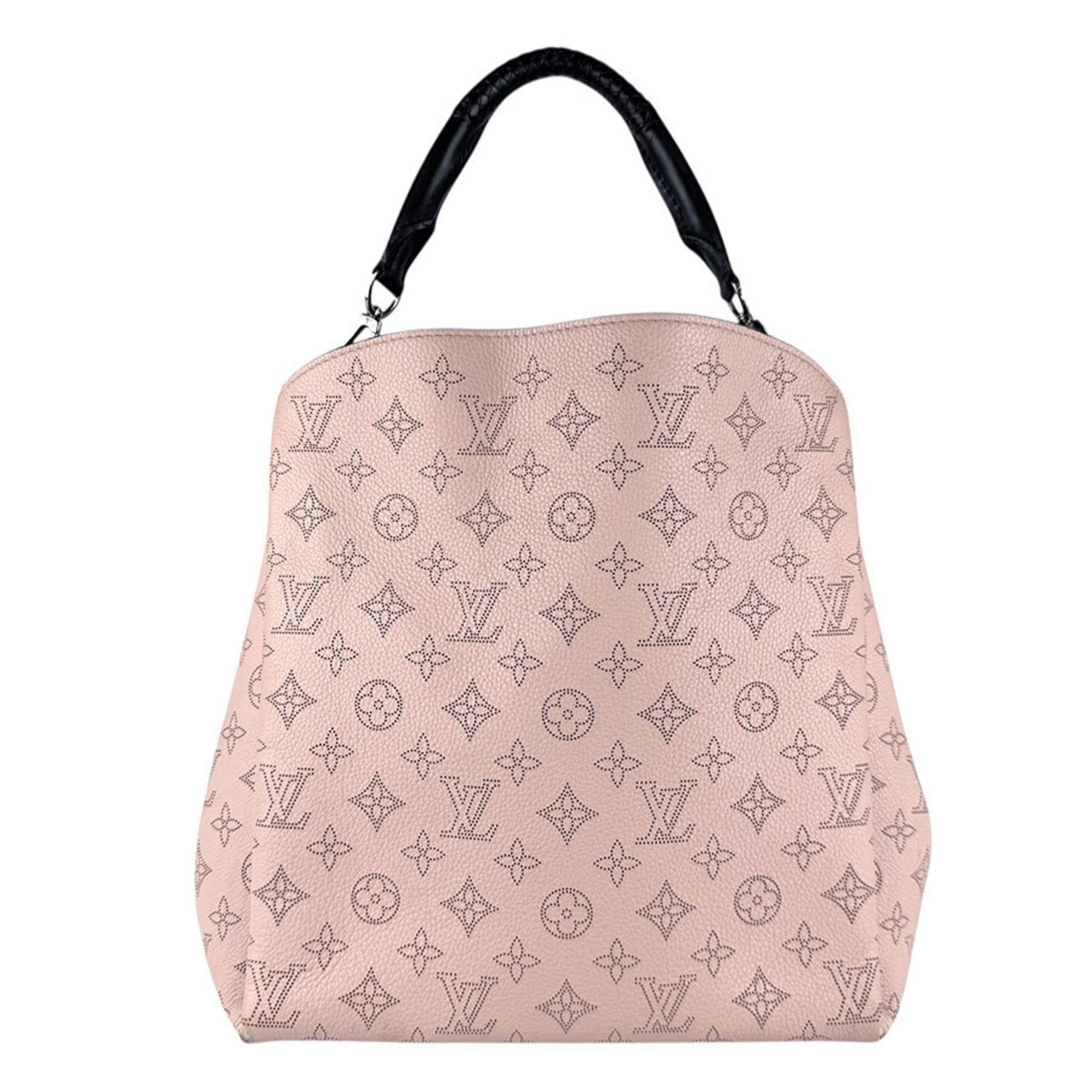 Mahina Leather Louis Vuitton Shoulder Bag: Mahina Leather Louis Vuitton Shoulder Bag A stunning pink beige Mahina Leather shoulder bag from Louis Vuitton, featuring the iconic monogram pattern and premium leather construction. With its sleek d