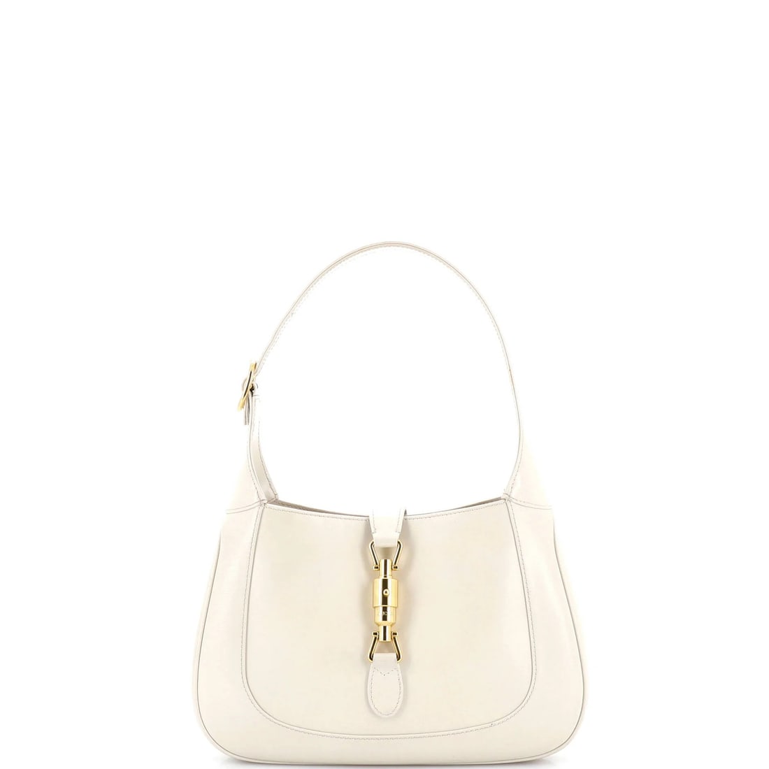 Small Gucci Jackie 1961 Hobo Leather: Small Gucci Jackie 1961 Hobo Leather A rare and iconic piece from Gucci's archives, the Small Jackie 1961 Hobo Leather is a quintessential accessory for the fashion-forward individual. With its crisp