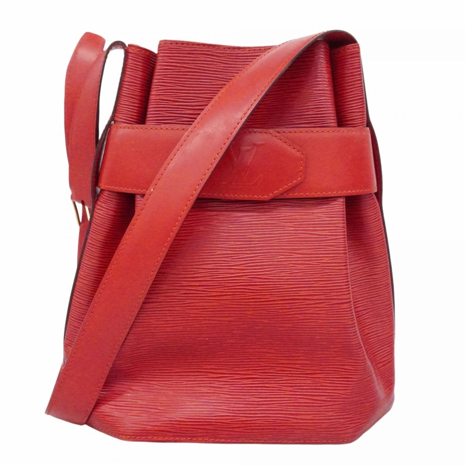 Bag Louis Vuitton Shoulder: Bag Louis Vuitton Shoulder A stunning Castilian Red Louis Vuitton shoulder bag, perfect for adding a pop of elegance to any outfit. With its classic design and iconic monogram pattern, this timeless