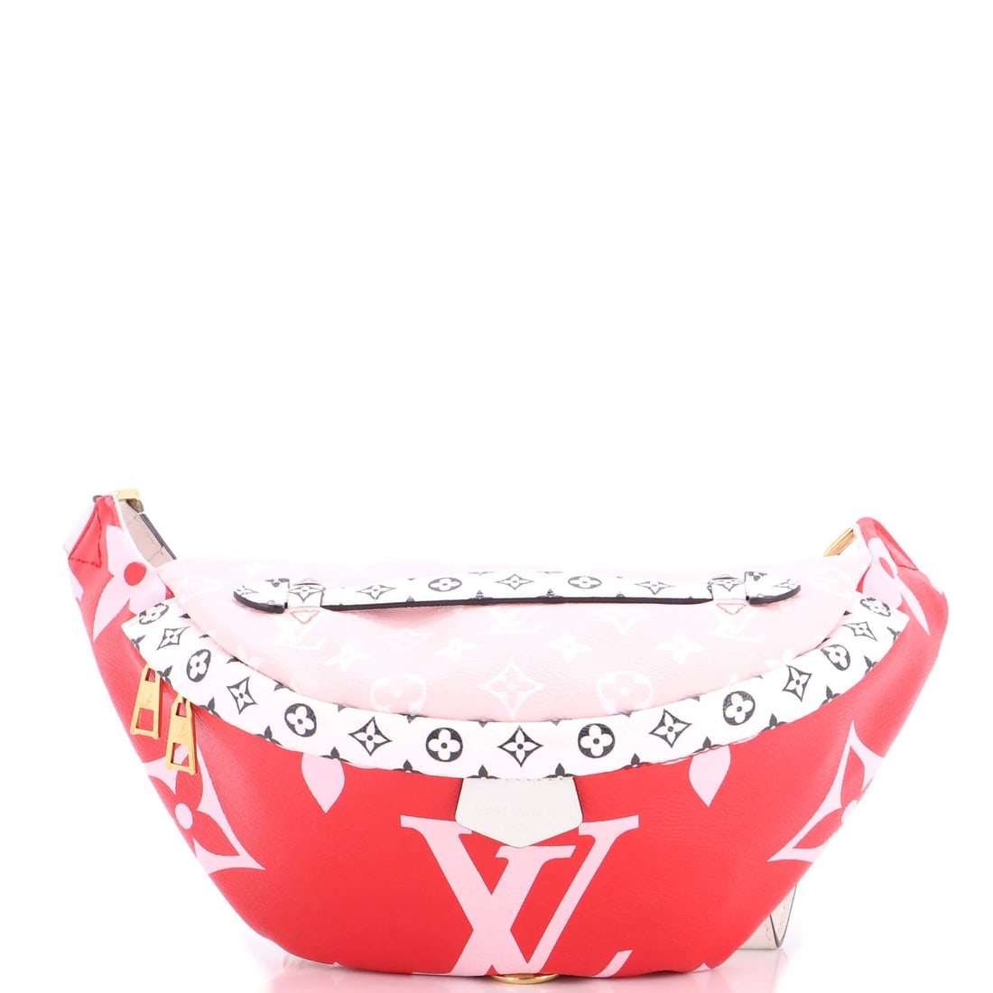 Louis Vuitton Giant Colored Monogram Bum Bag (Limited Edition): Louis Vuitton Giant Colored Monogram Bum Bag (Limited Edition) Own the bold and playful spirit of Louis Vuitton with this limited edition Giant Colored Monogram Bum Bag, boasting a striking red exteri