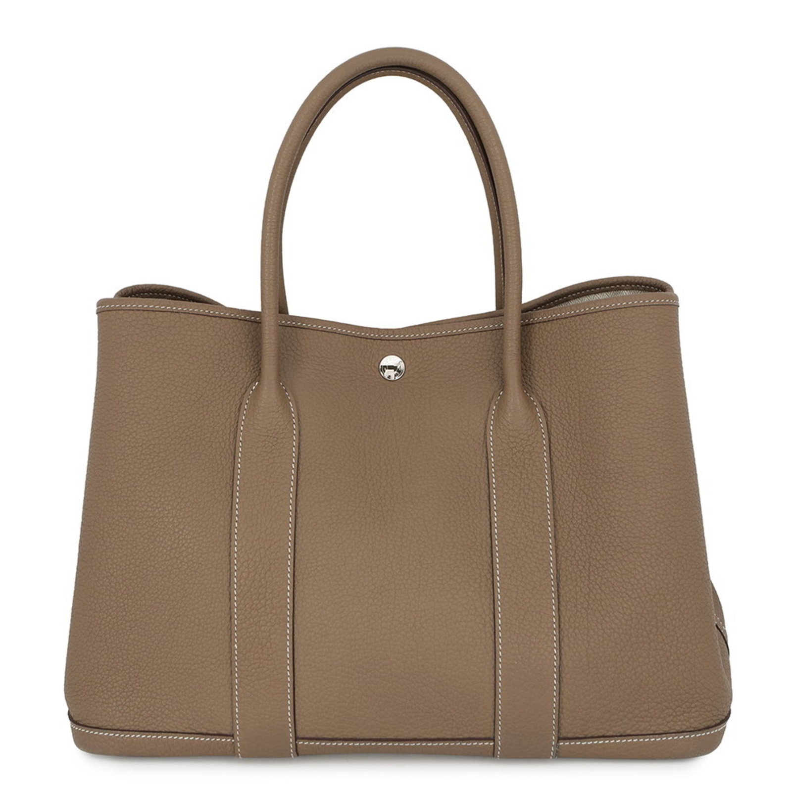 Hermes Negonda Leather Tote Bag: Hermes Negonda Leather Tote Bag Experience the timeless elegance of Herm?s with this stunning Negonda Leather Tote Bag, boasting rich etoupe gray tones and premium Negonda leather craftsmanship that e