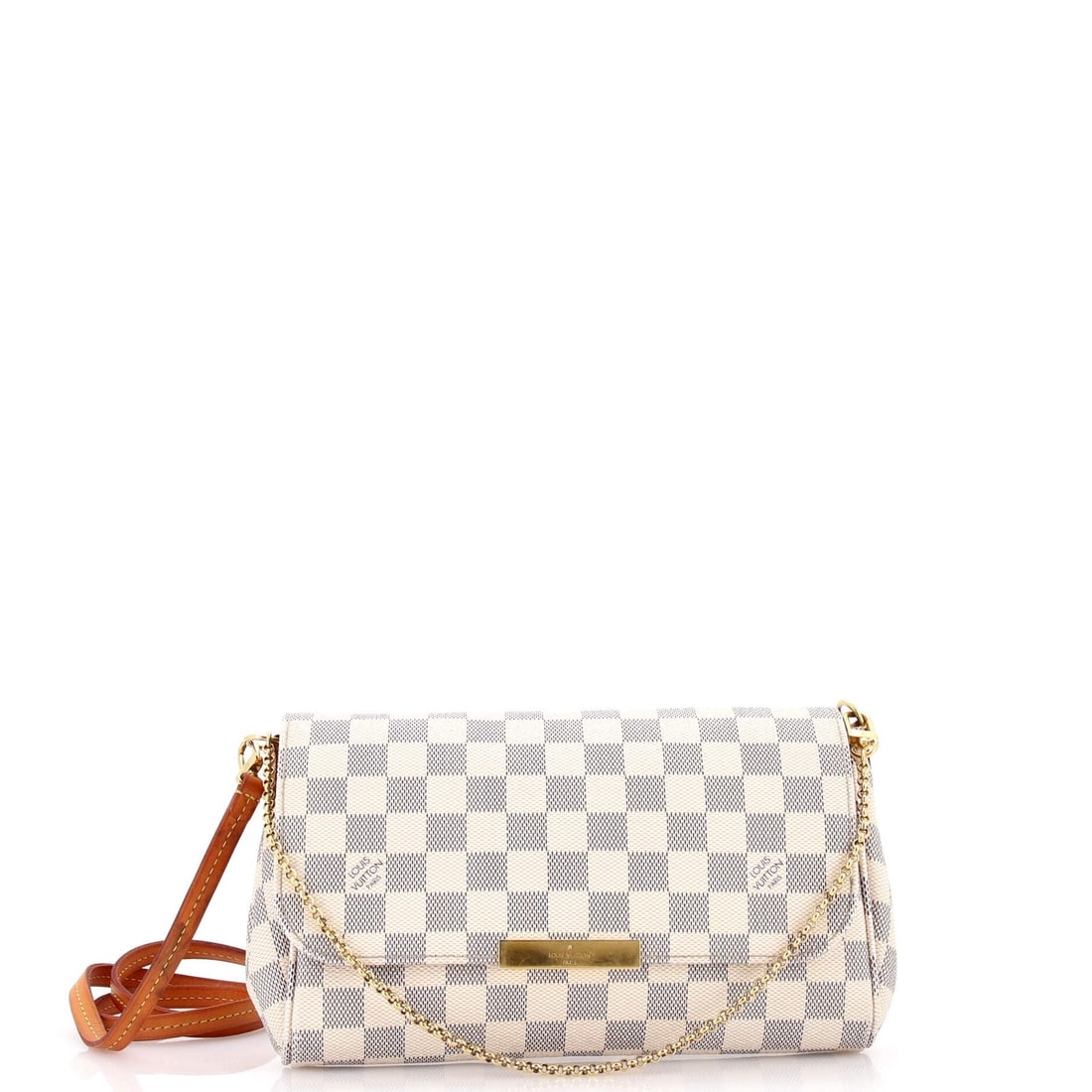 Louis Vuitton Damier MM Favorite Handbag: Louis Vuitton Damier MM Favorite Handbag A timeless classic, the Louis Vuitton Damier MM Favorite Handbag is a stylish and versatile cross-body bag that exudes effortless chic. With its iconic Damier